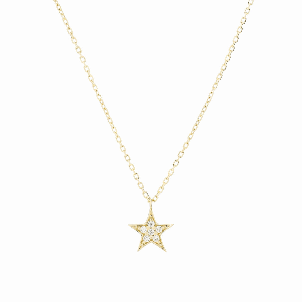 Collar Star oro de ley de 18k y diamantes