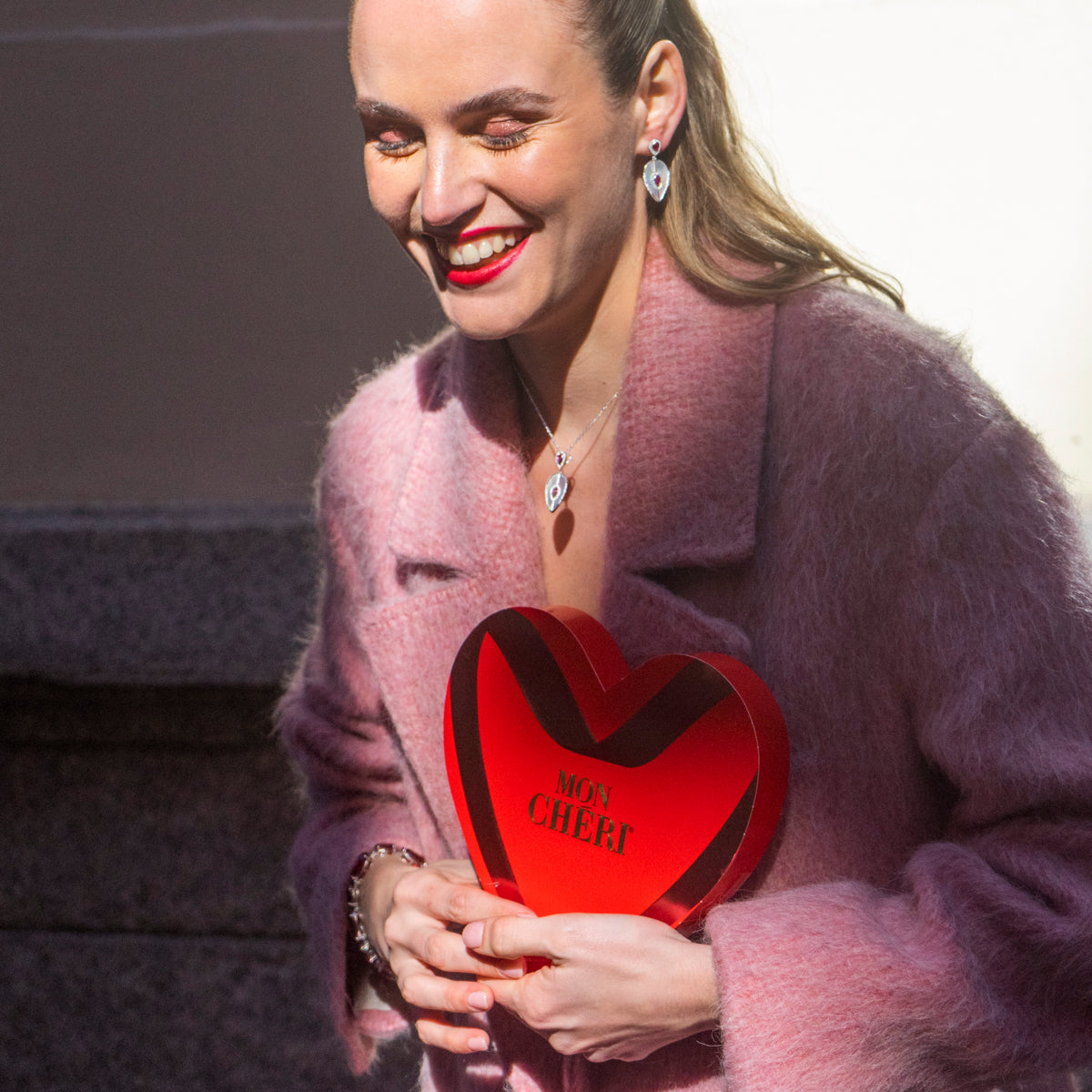 Pulsera de Plata de Ley 925 y Cuarzo Hidrotermal Cereza acabado rodio - Grywi