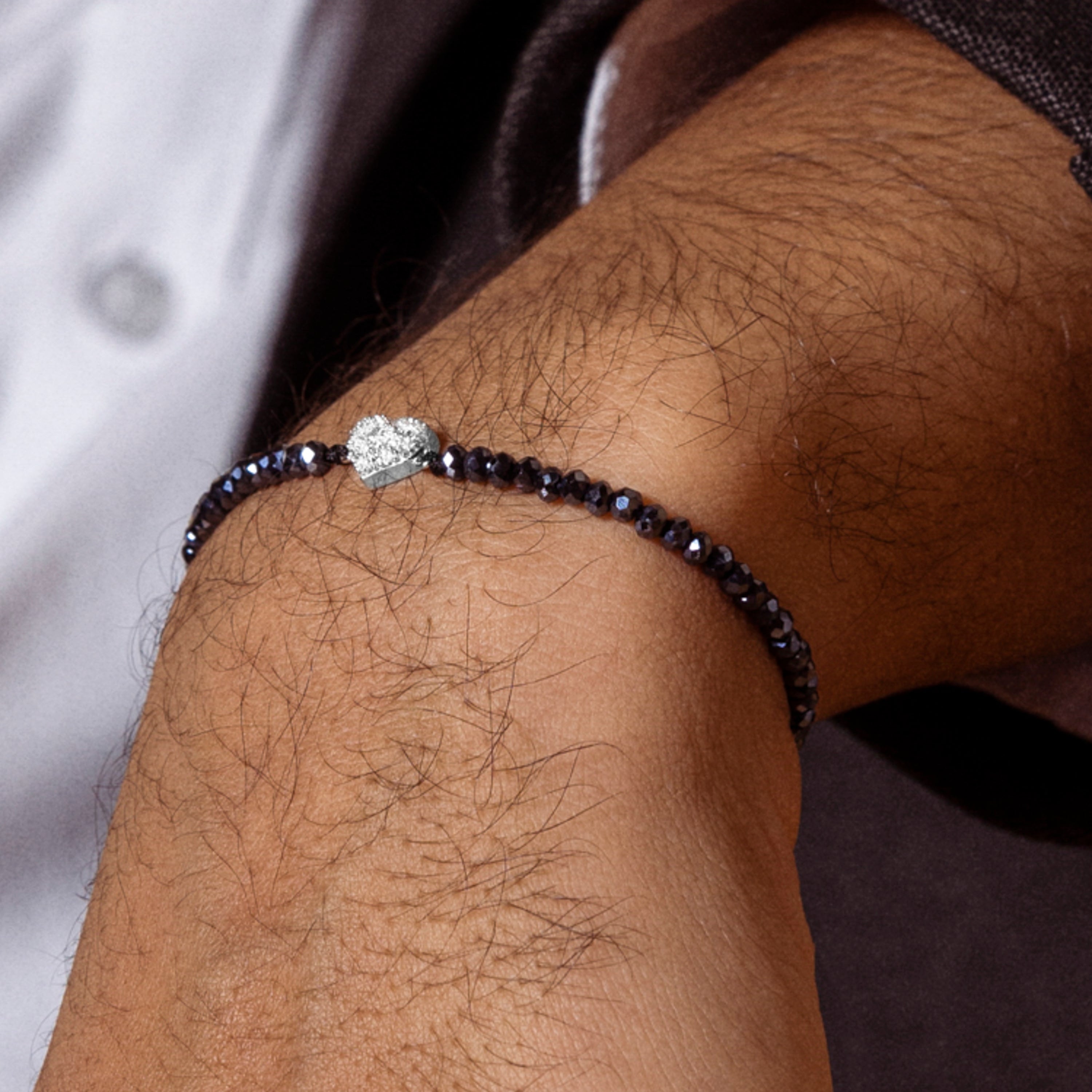 Pulsera de Plata de Ley 925 con Circonita Brillante acabada en rodio - Amor