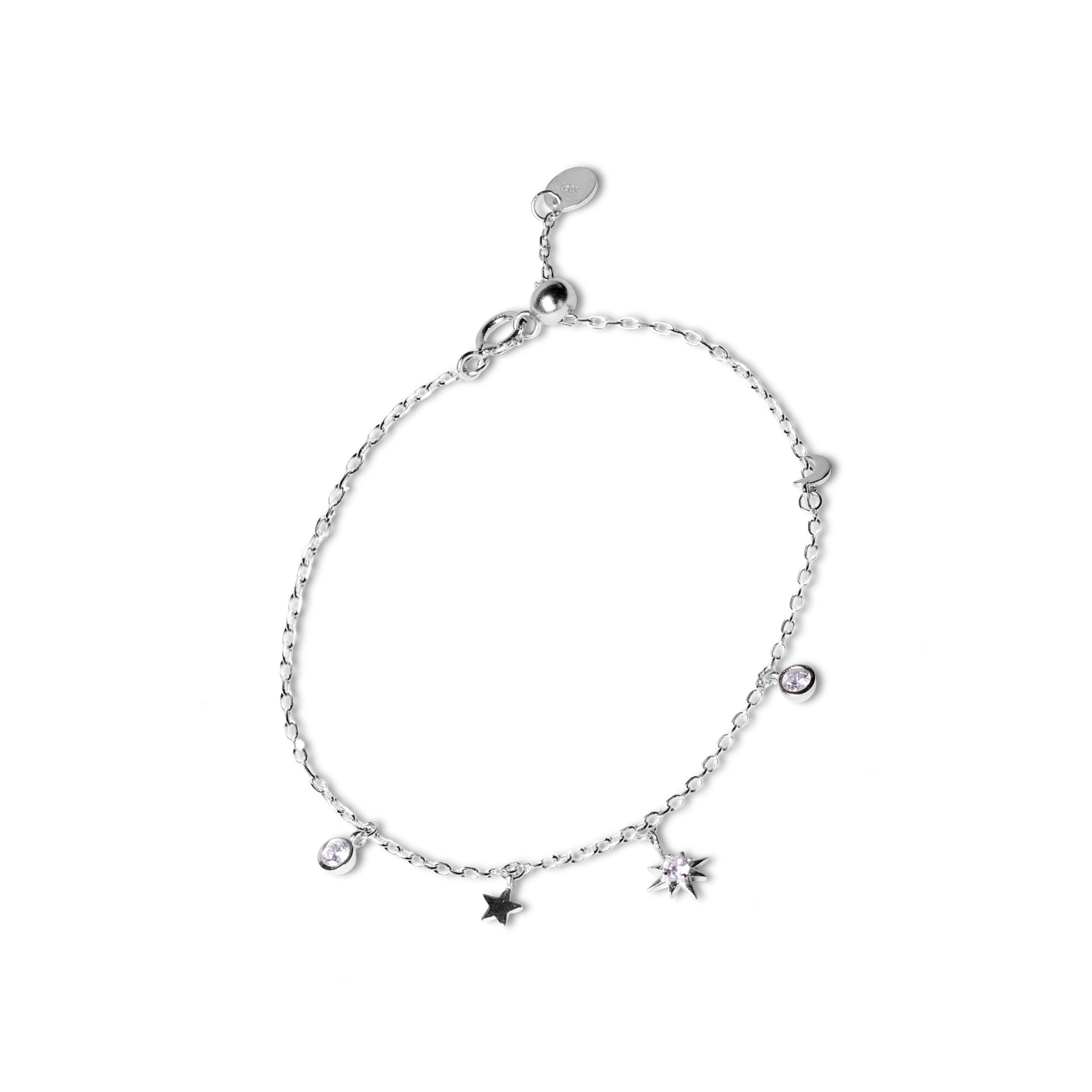 Pulsera de Plata de Ley 925 con Circonita Brillante acabada en rodio - Oyazia