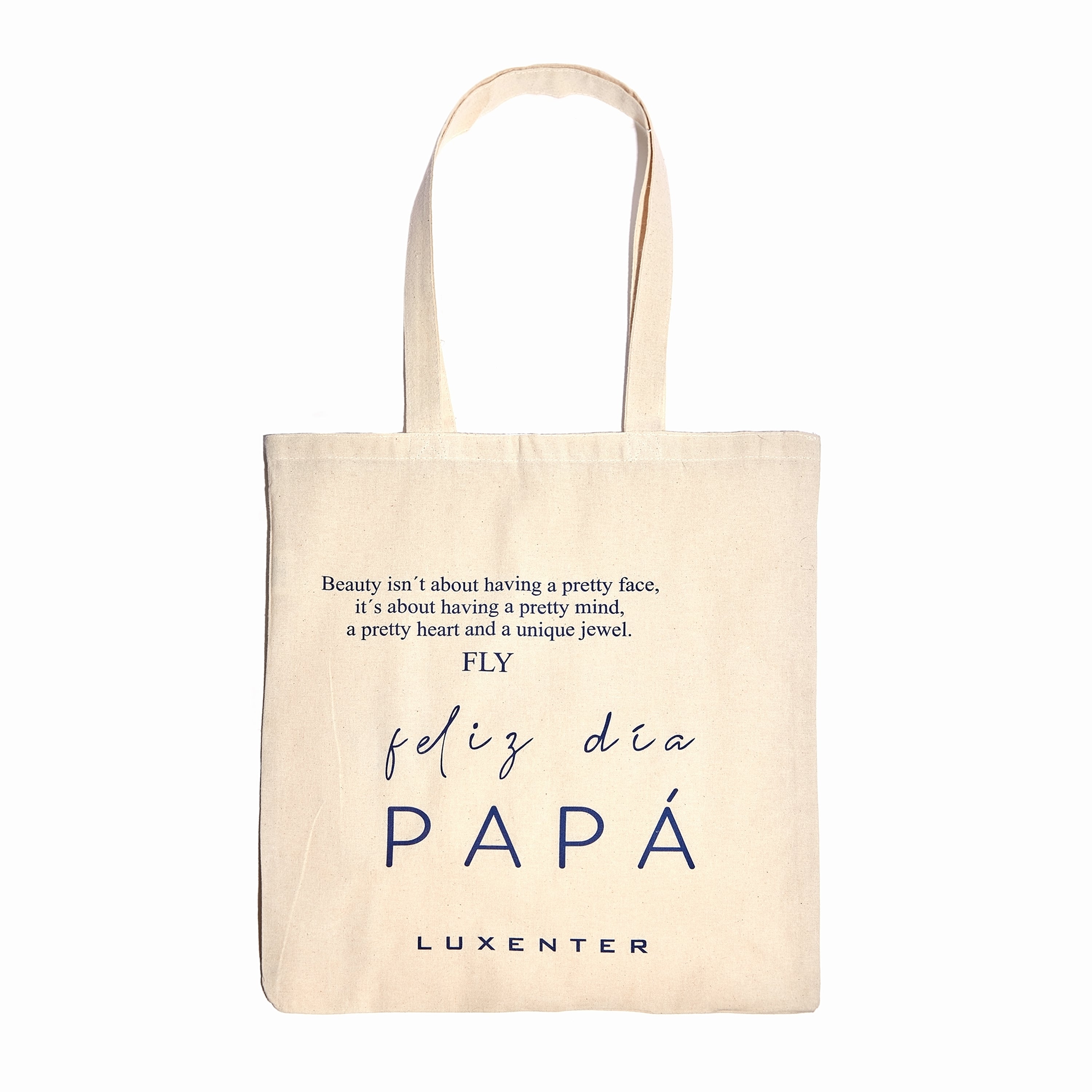 Borsa di tela bianca Luxenter