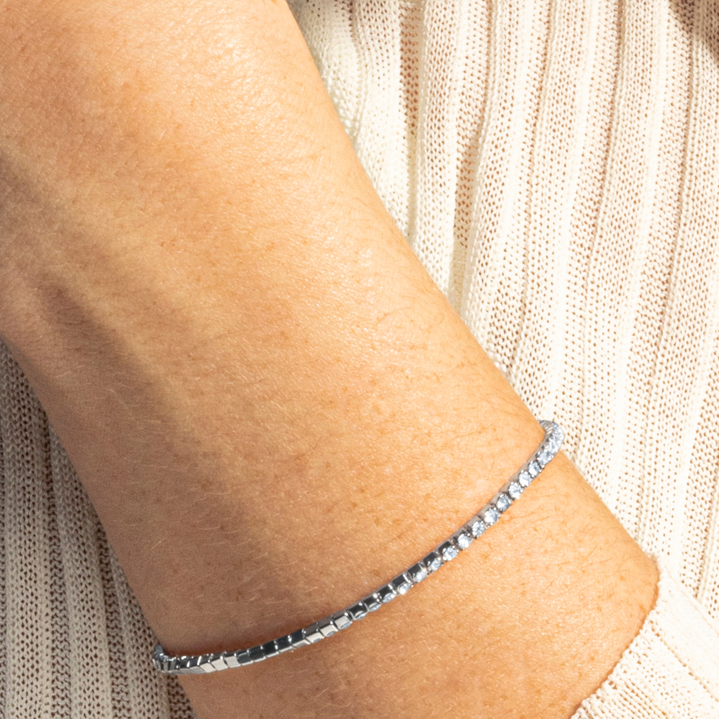 Bracciale in Zirconia Cubica finito in rodio - Kayla