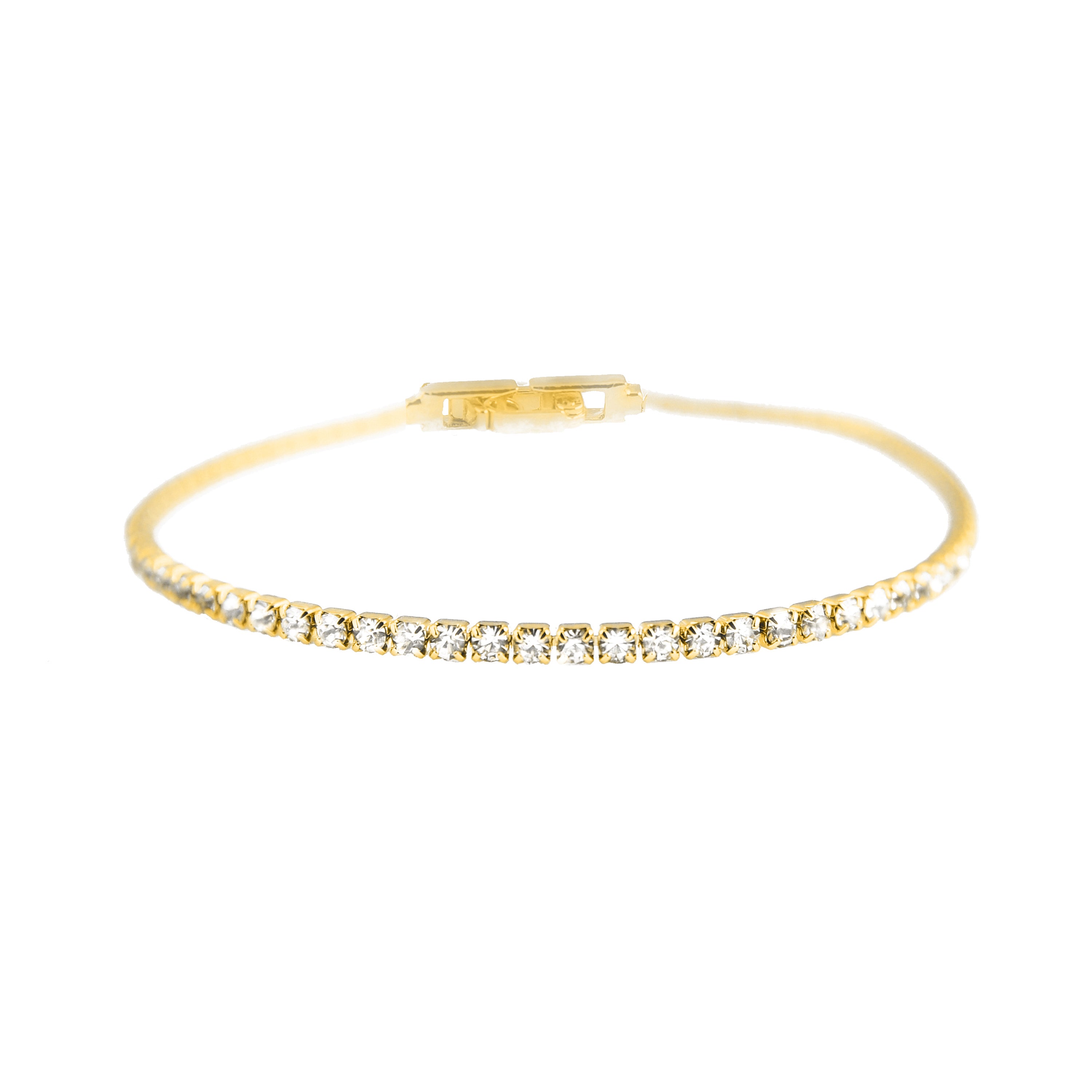Pulsera de Circonita Brillante acabada en oro amarillo de 18K - Kayla