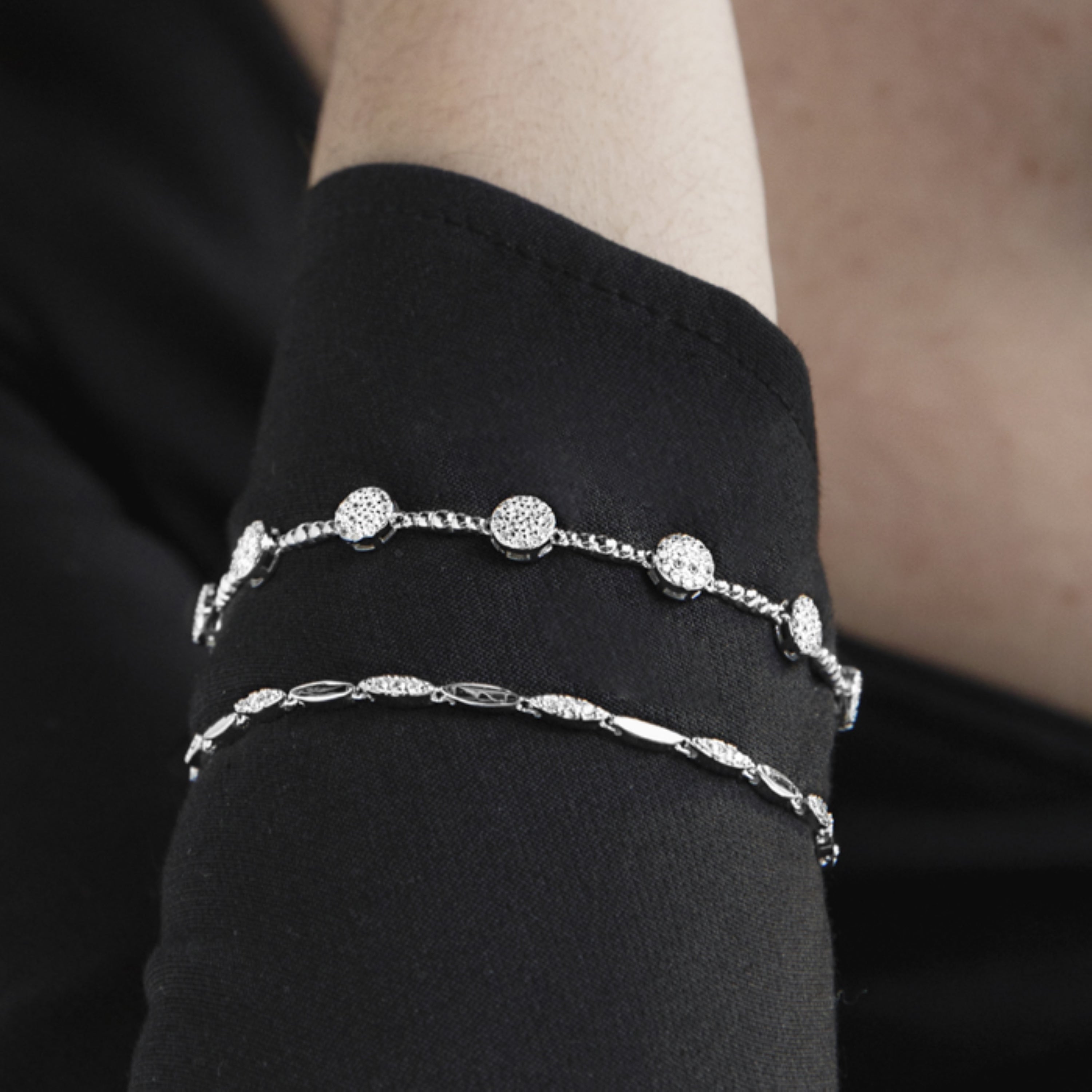 Bracciale in Argento Sterling 925 con Zirconia Brillante rifinito in rodio - Inajwa