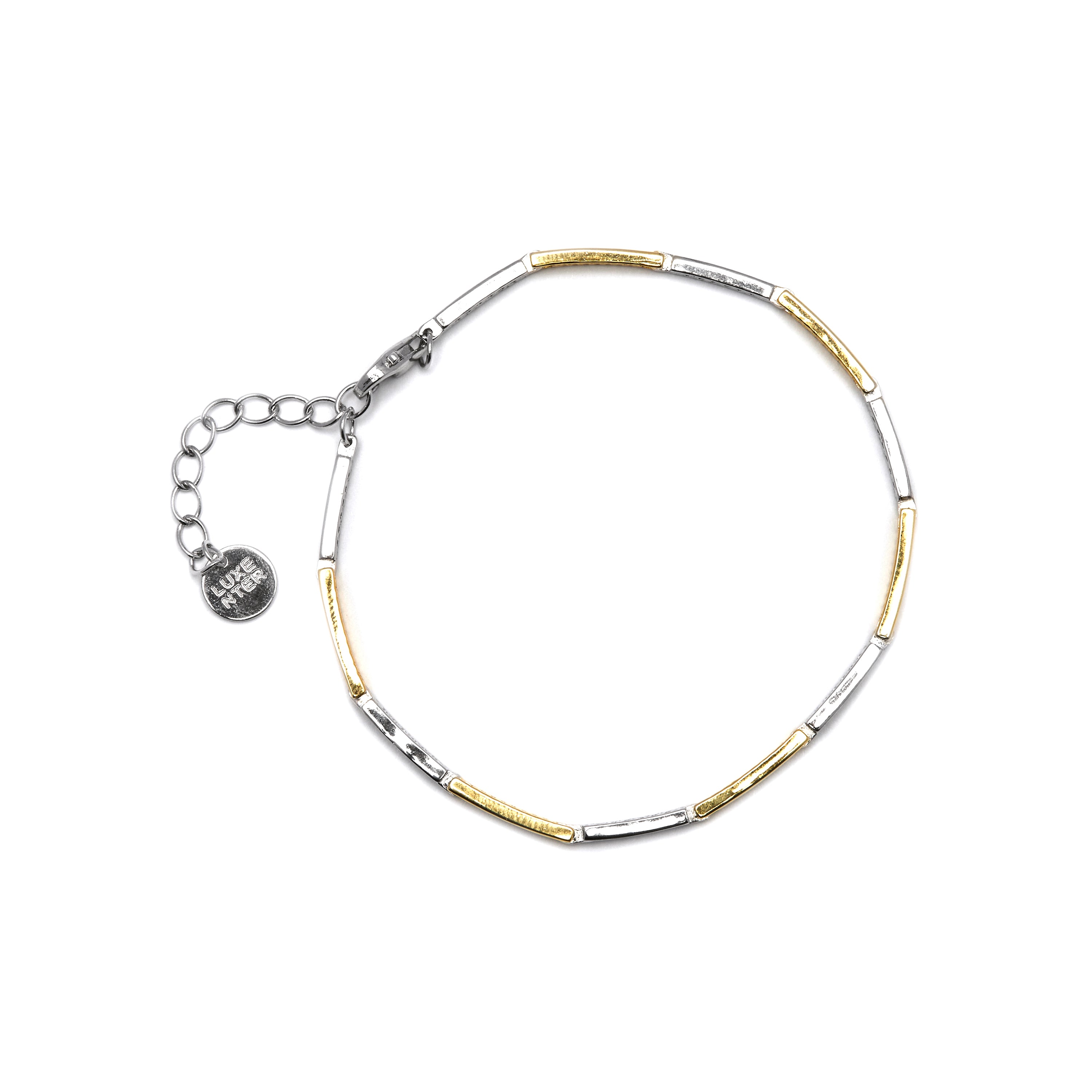Bracelet en argent sterling 925 avec zircon brillant fini en or jaune 18K - Kishan