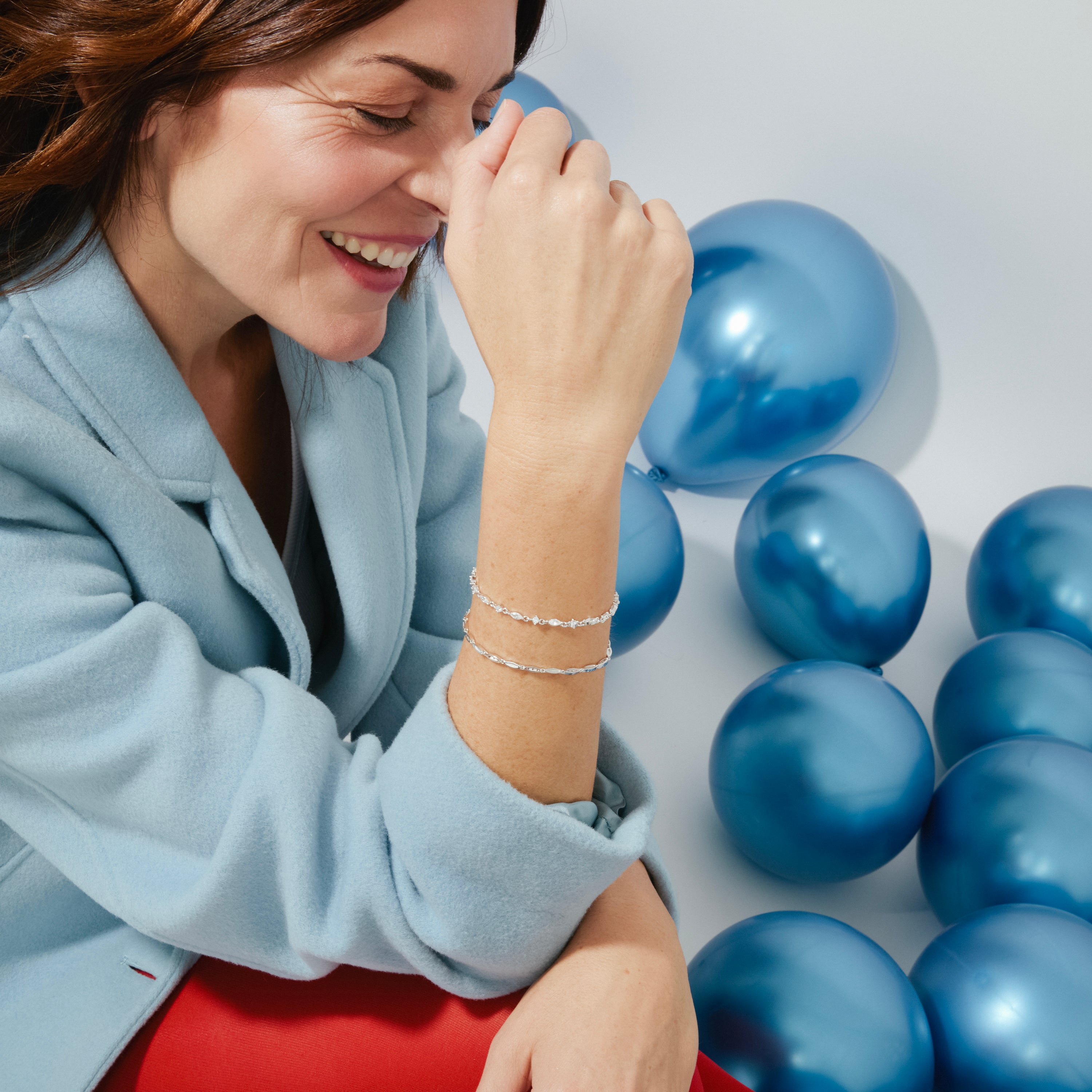 Pulsera de Plata de Ley 925 con Circonita Brillante acabada en rodio - Ulmax