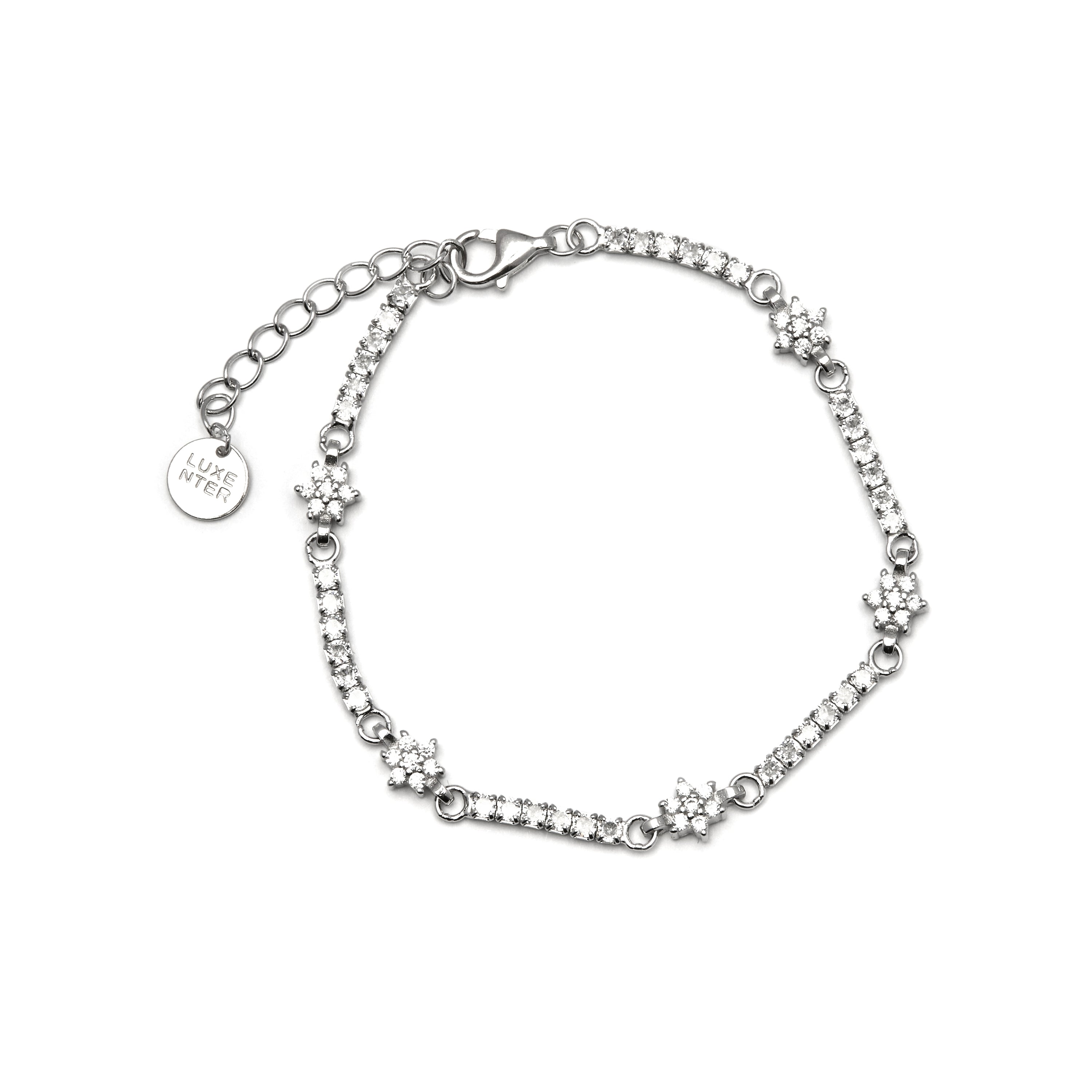 Pulseira de Prata de Lei 925 com Zircónia Brilhante acabada em ródio - Dader