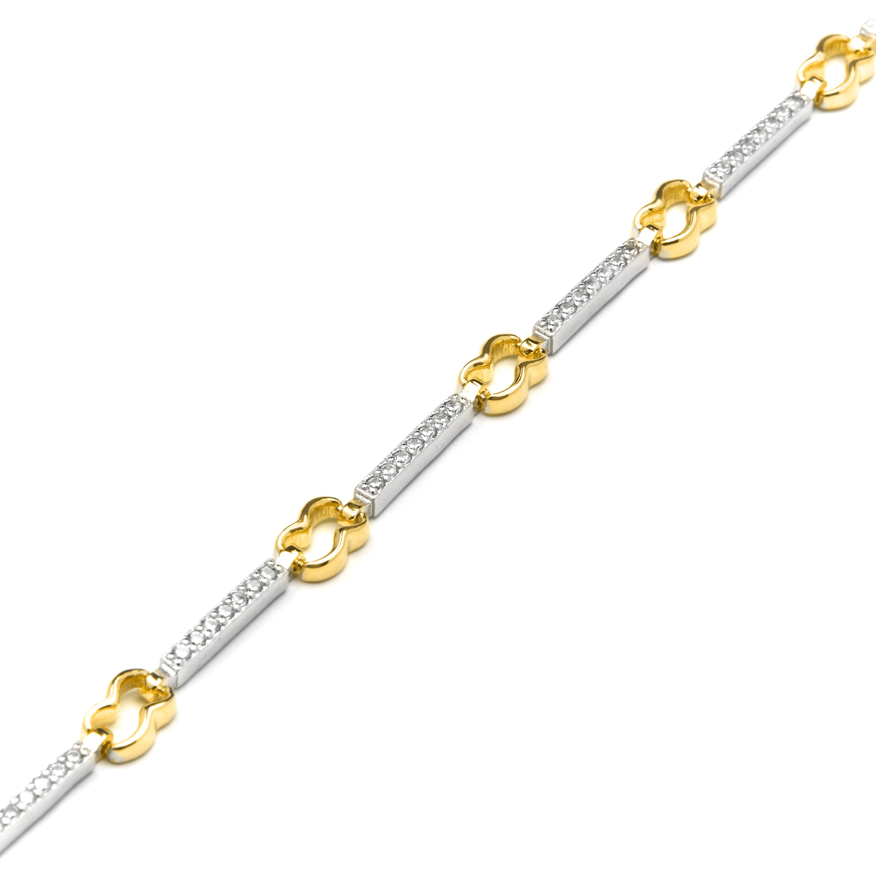 Armband aus 925er Sterlingsilber und funkelndem Zirkonia mit 18k Gelbgold-Finish - Daraya