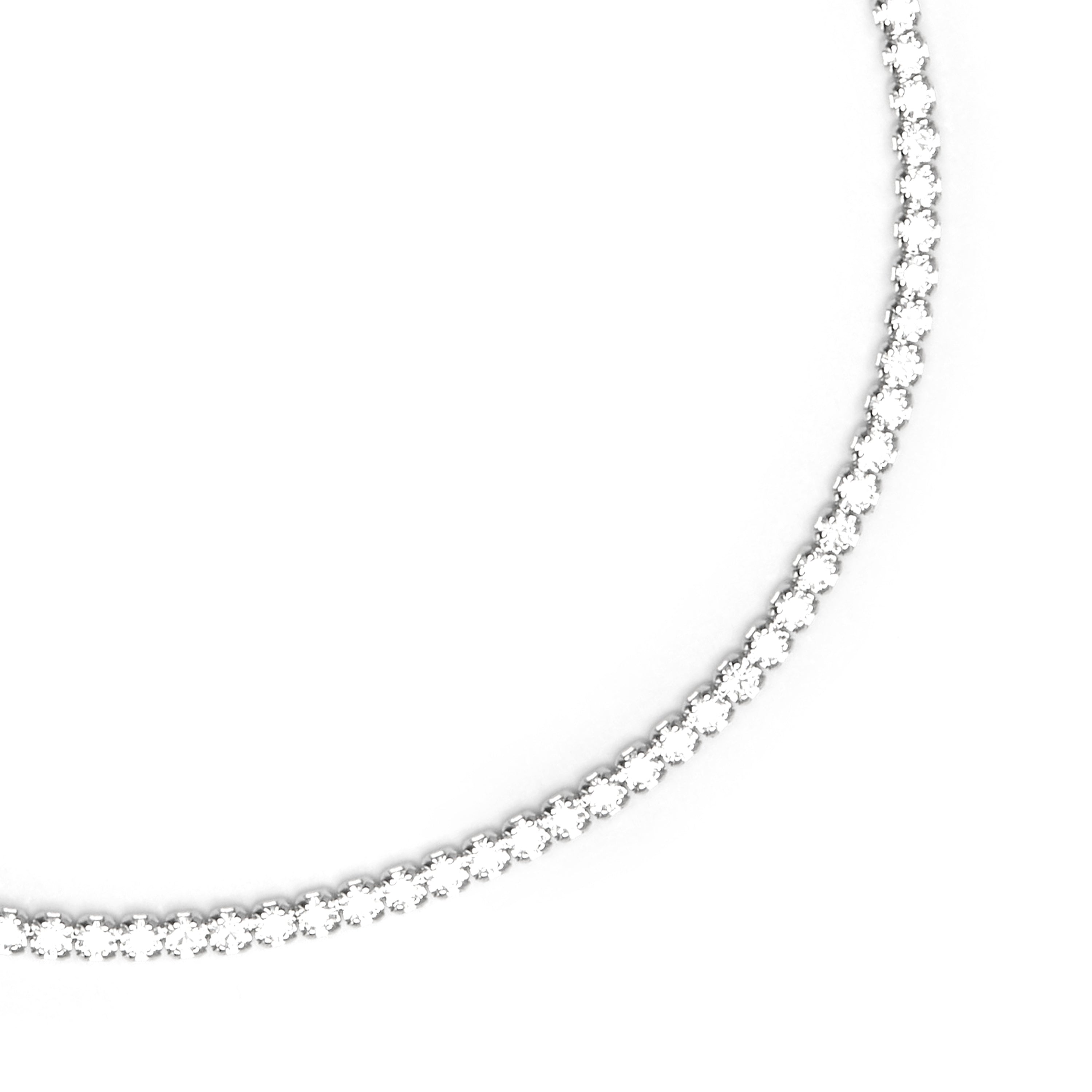 925 Sterling Silver Bracelet with Bright Zirconia Rhodium Finish - Lubyo