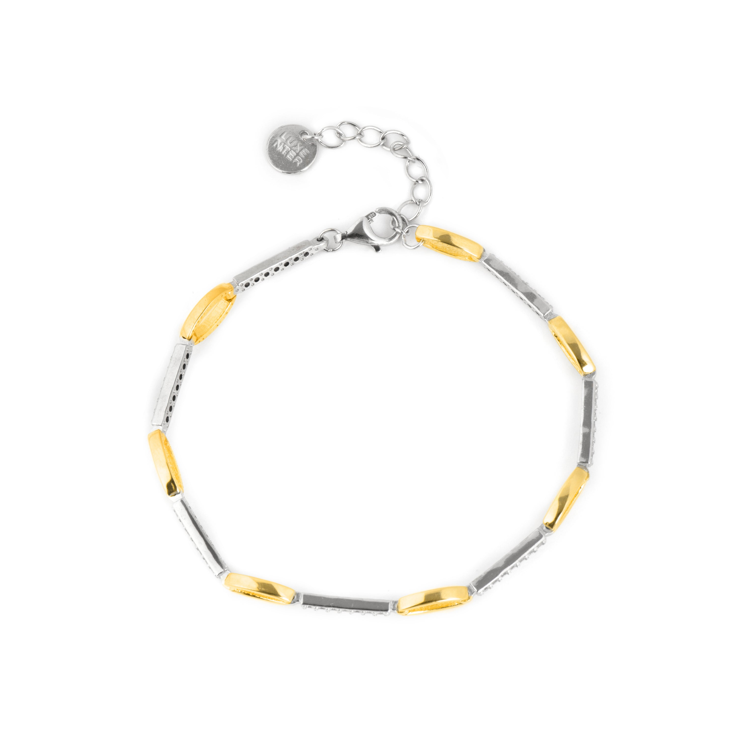 Armband aus 925 Sterlingsilber und funkelndem Zirkonia mit 18k Gelbgold-Finish - Cacoh