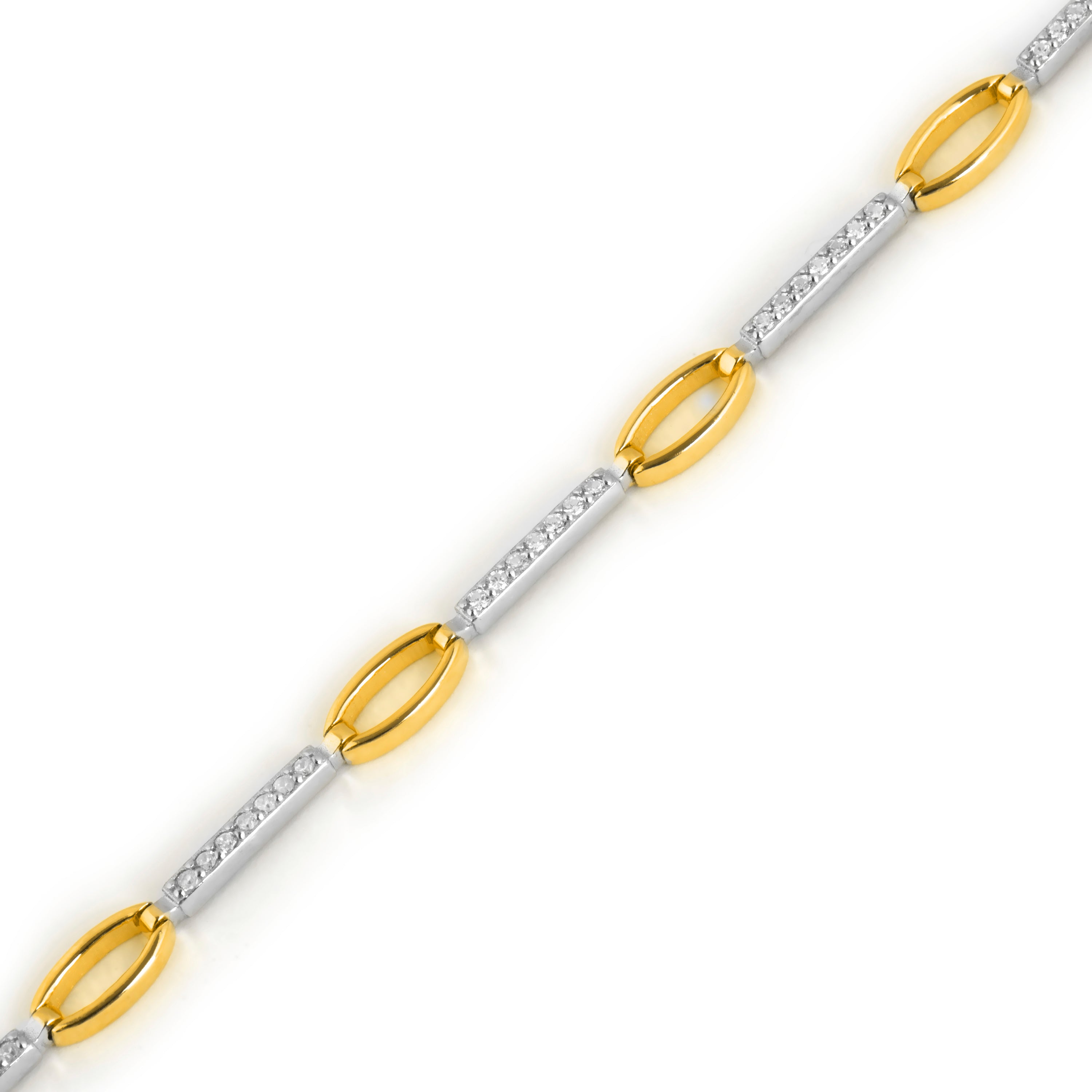 Armband aus 925 Sterlingsilber und funkelndem Zirkonia mit 18k Gelbgold-Finish - Cacoh