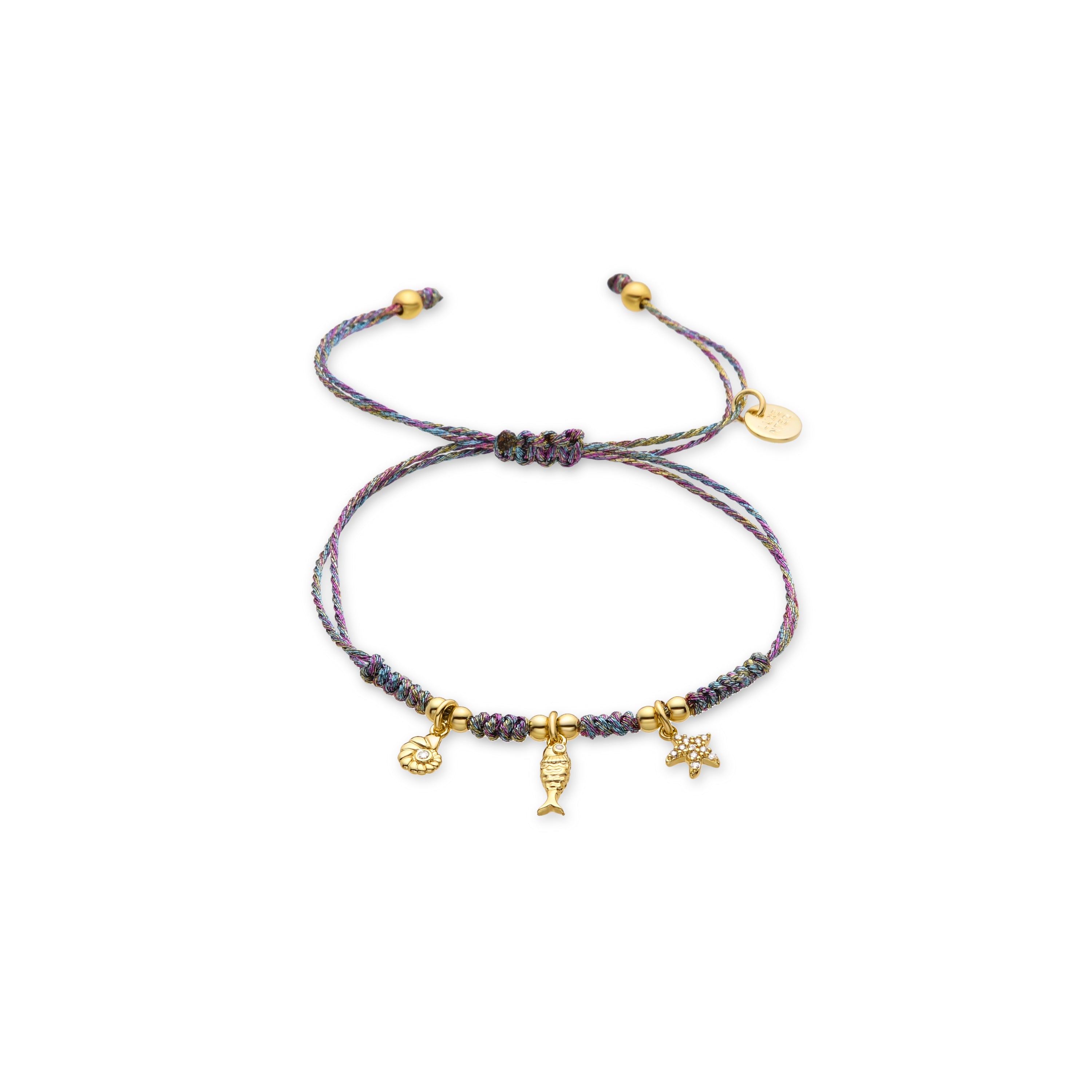 Bracelet en argent sterling 925 et zircon brillant fini en or jaune 18K - Linduk