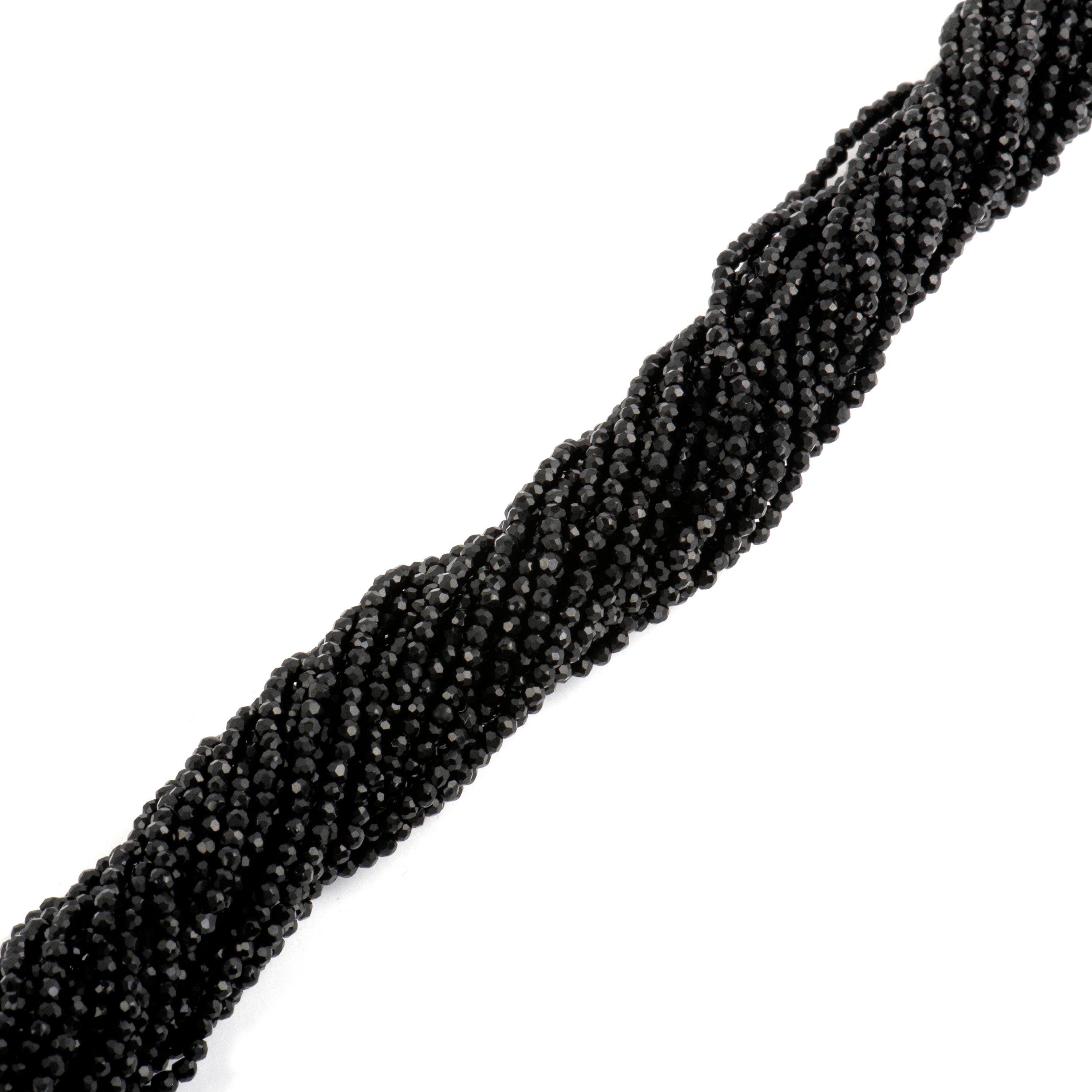 Bracciale in Argento Sterling 925 e Cristallo Nero con finitura rodiata - Kibak