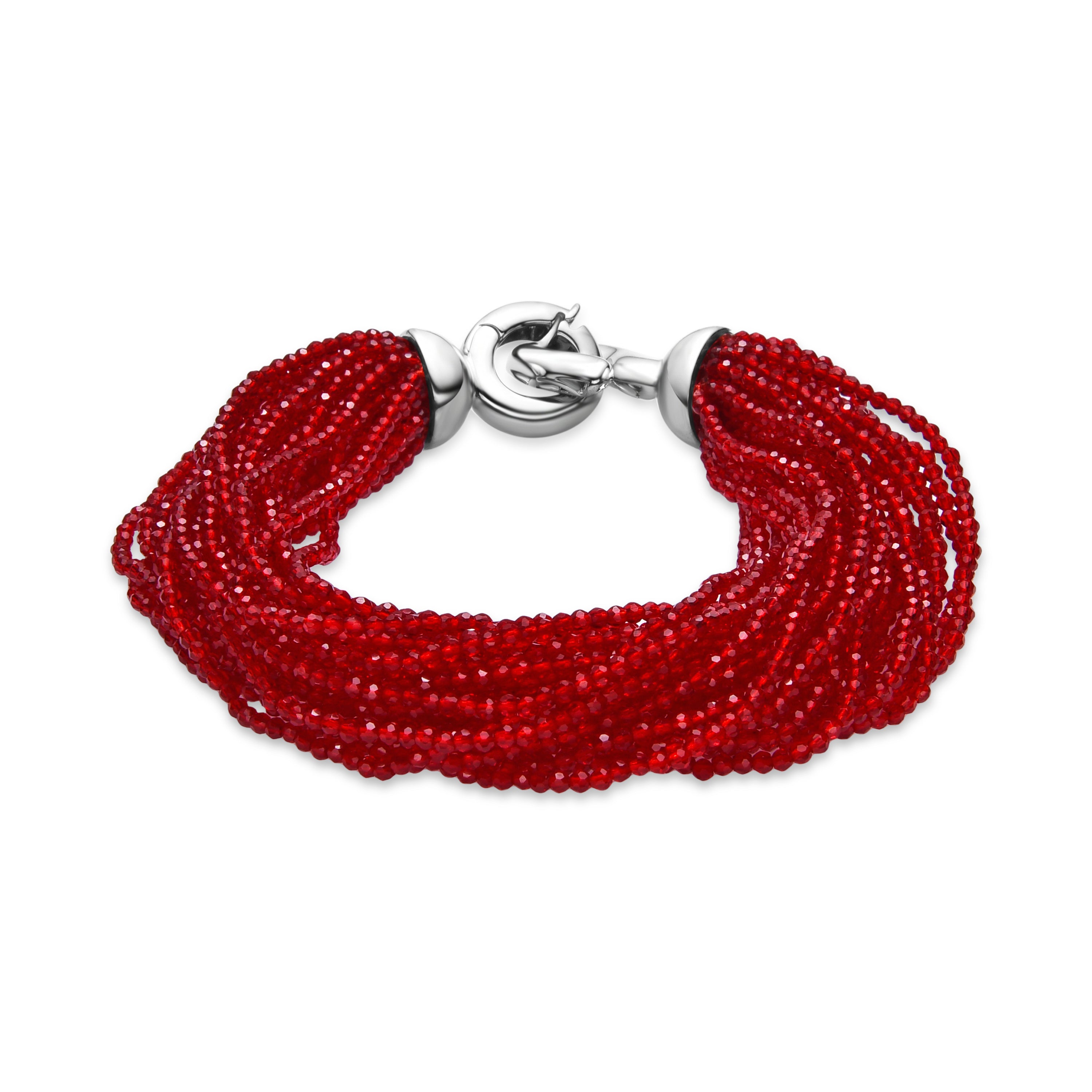 Armband Kristall Rot rhodiniert - Kibak