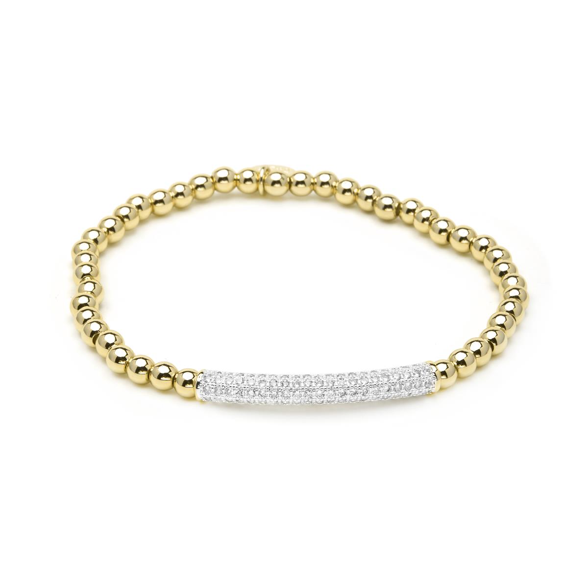 Pulsera de Circonita Brillante acabado en oro amarillo 18k - Basfri