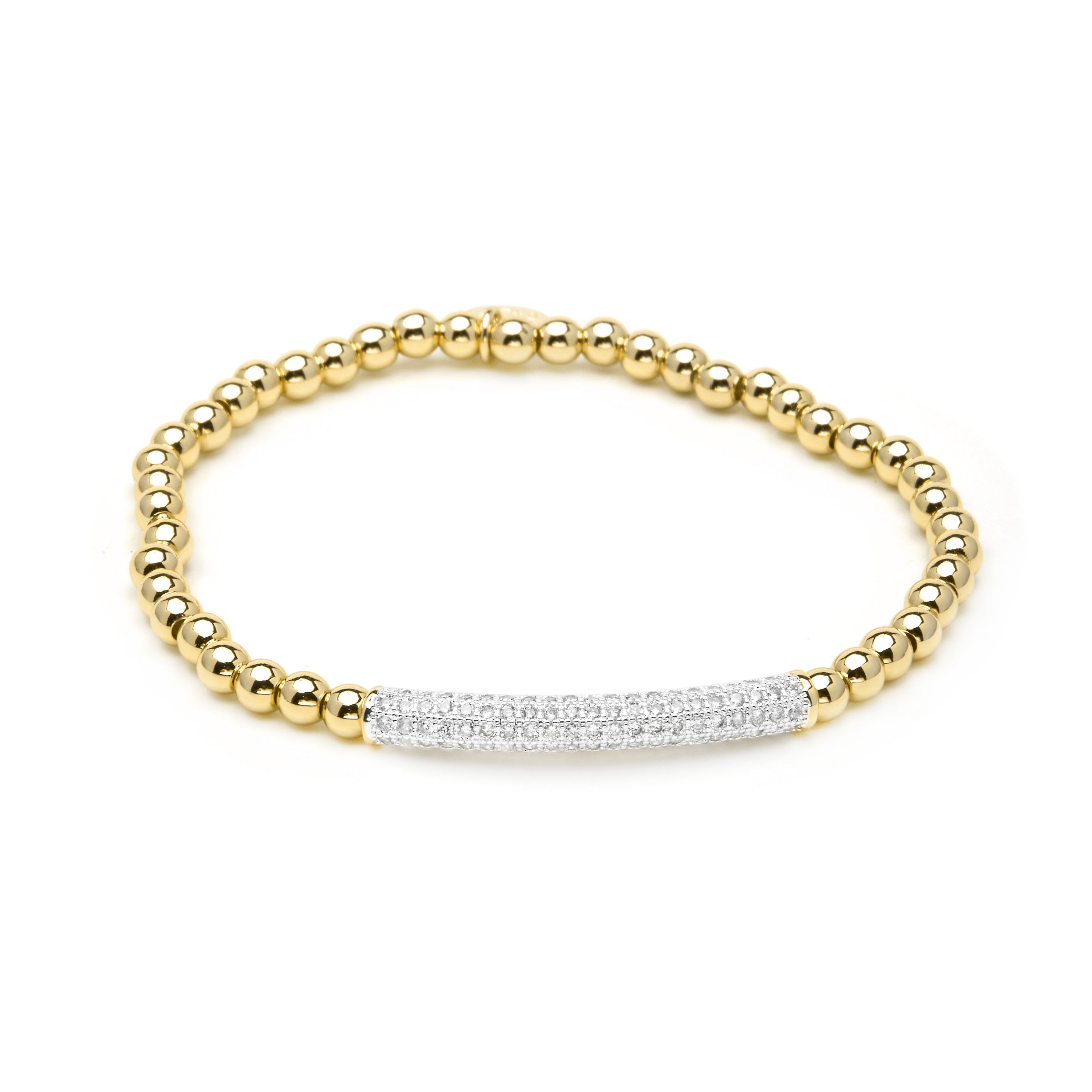 Pulsera de Circonita Brillante acabado en oro amarillo 18k - Basfri