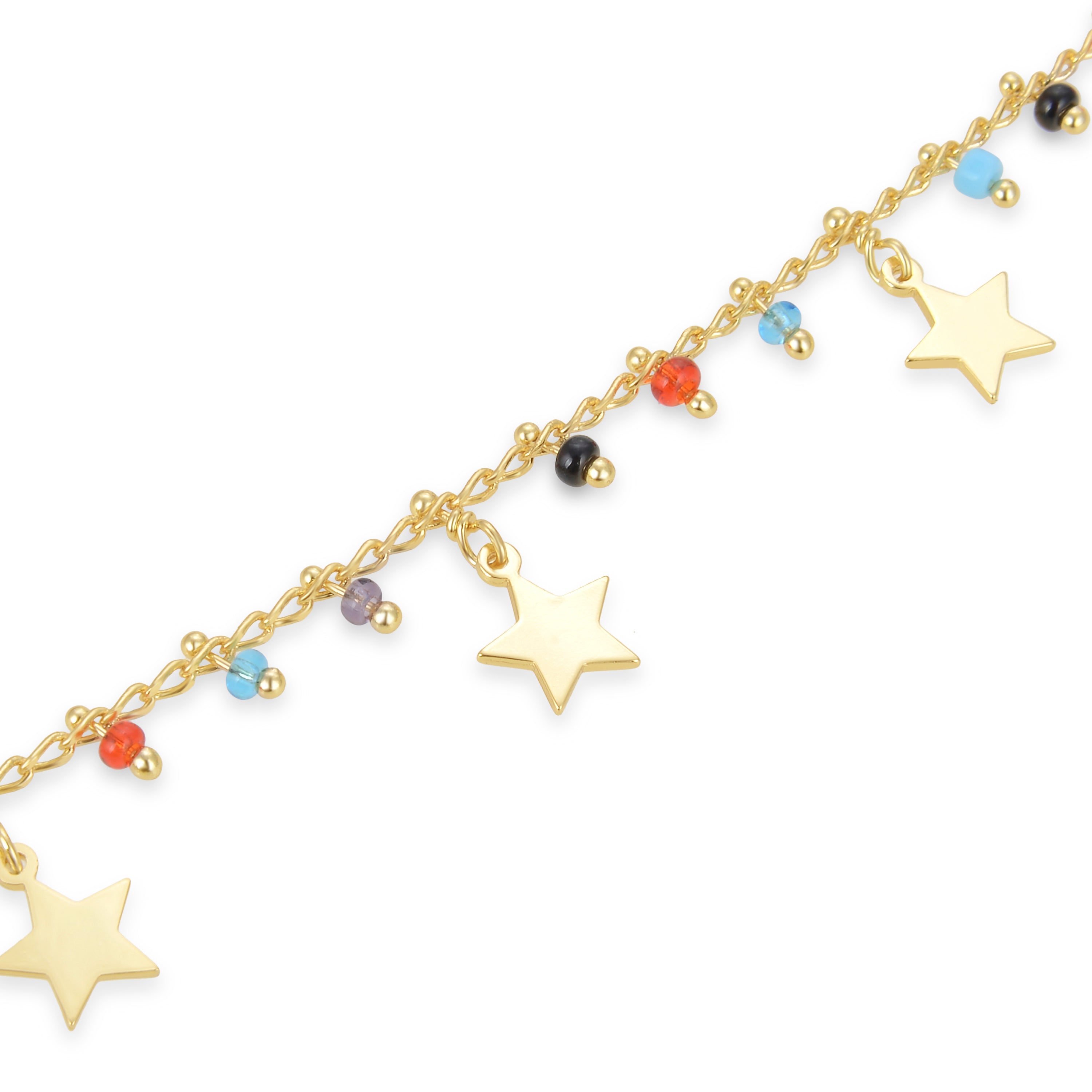 925 Sterling Silver Bracelet with Multicolor Hydrothermal Quartz finished in 18K Yellow Gold - Beos
