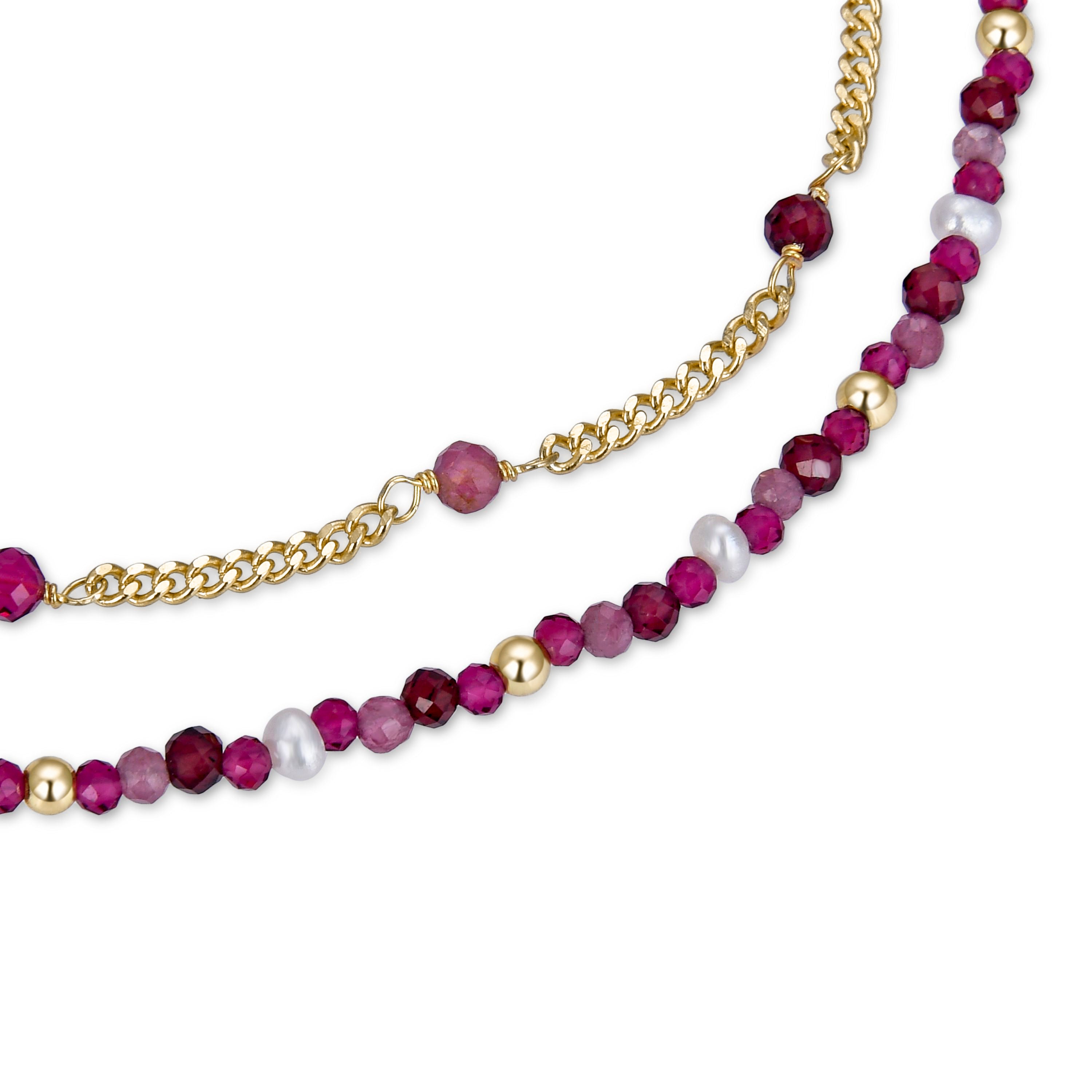 925er Sterling Silberarmband mit hydrothermalem Amethystquarz, vergoldet mit 18K Gelbgold - Asvorg