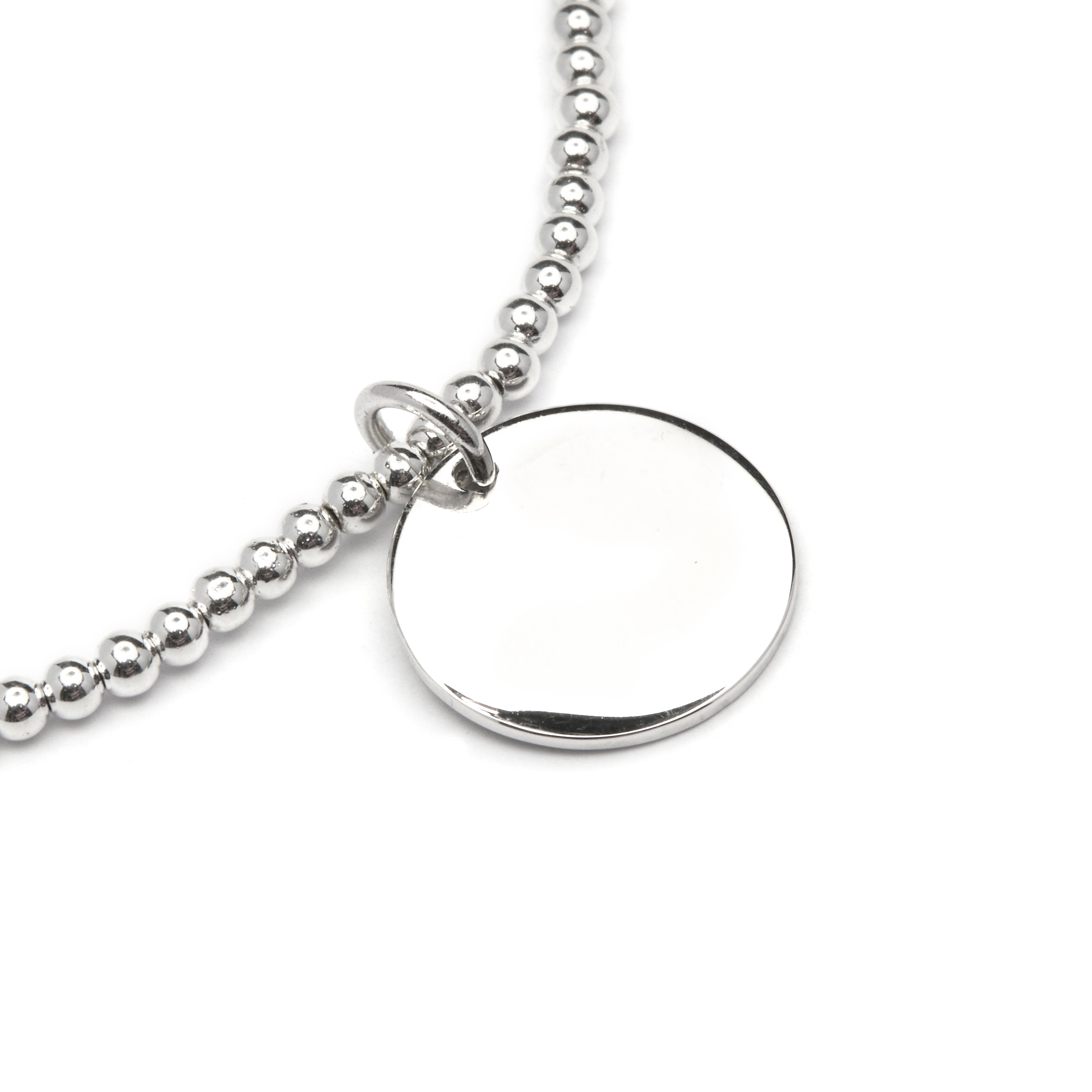 Bracelet en argent sterling 925 avec hématite fini en rhodium - Krasai
