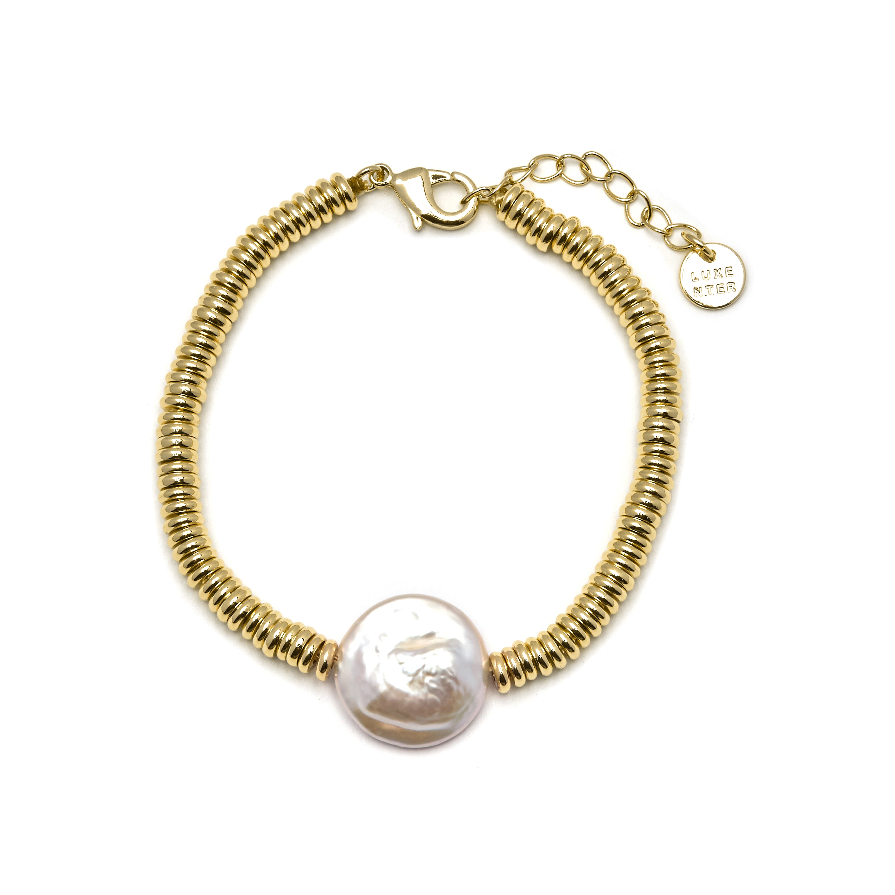 Golden Hematite Bracelet finished in 18K yellow gold - Siever