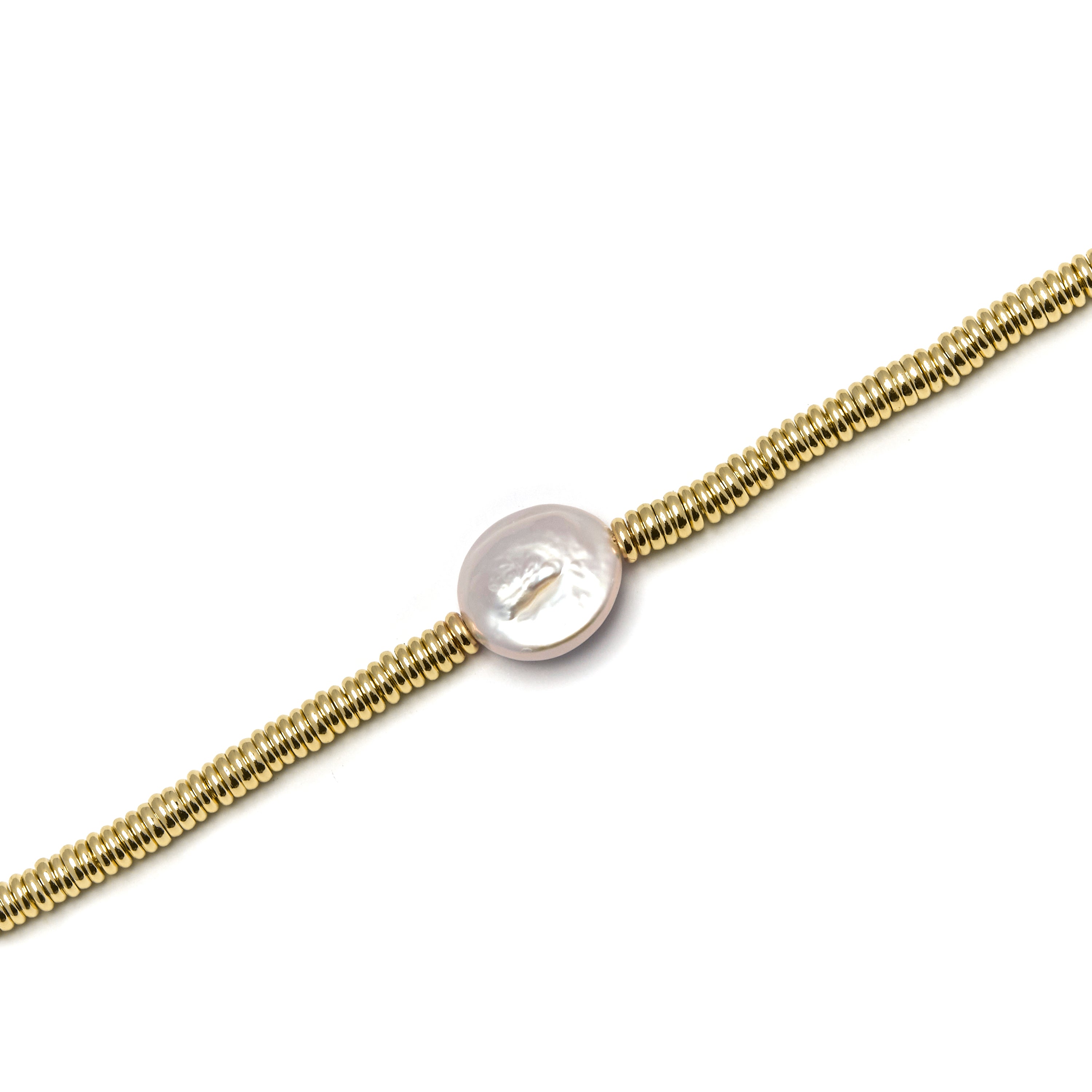 Golden Hematite Bracelet finished in 18K yellow gold - Siever