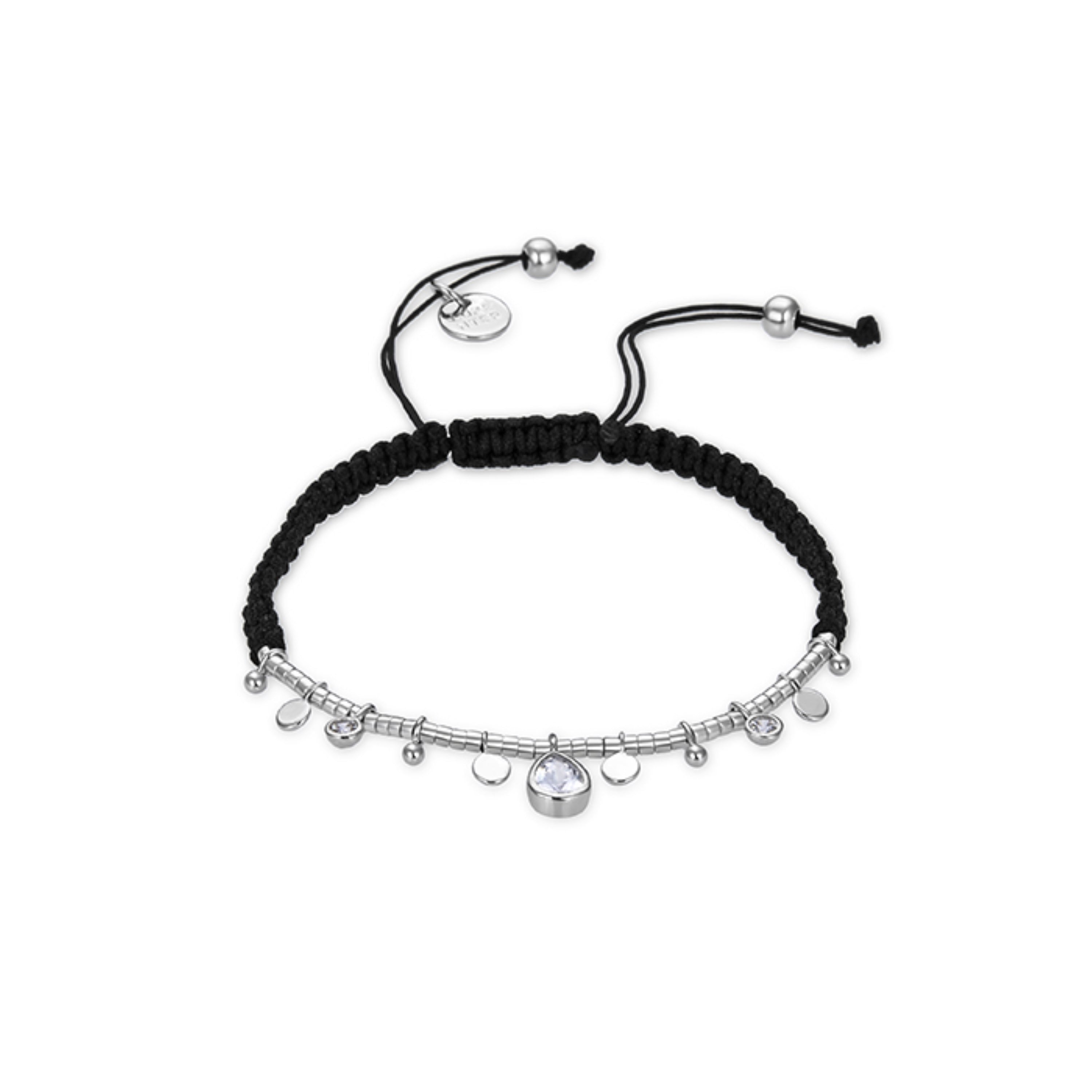 925 Sterling Silver Bracelet with Bright Cubic Zirconia finished in rhodium - Erlah