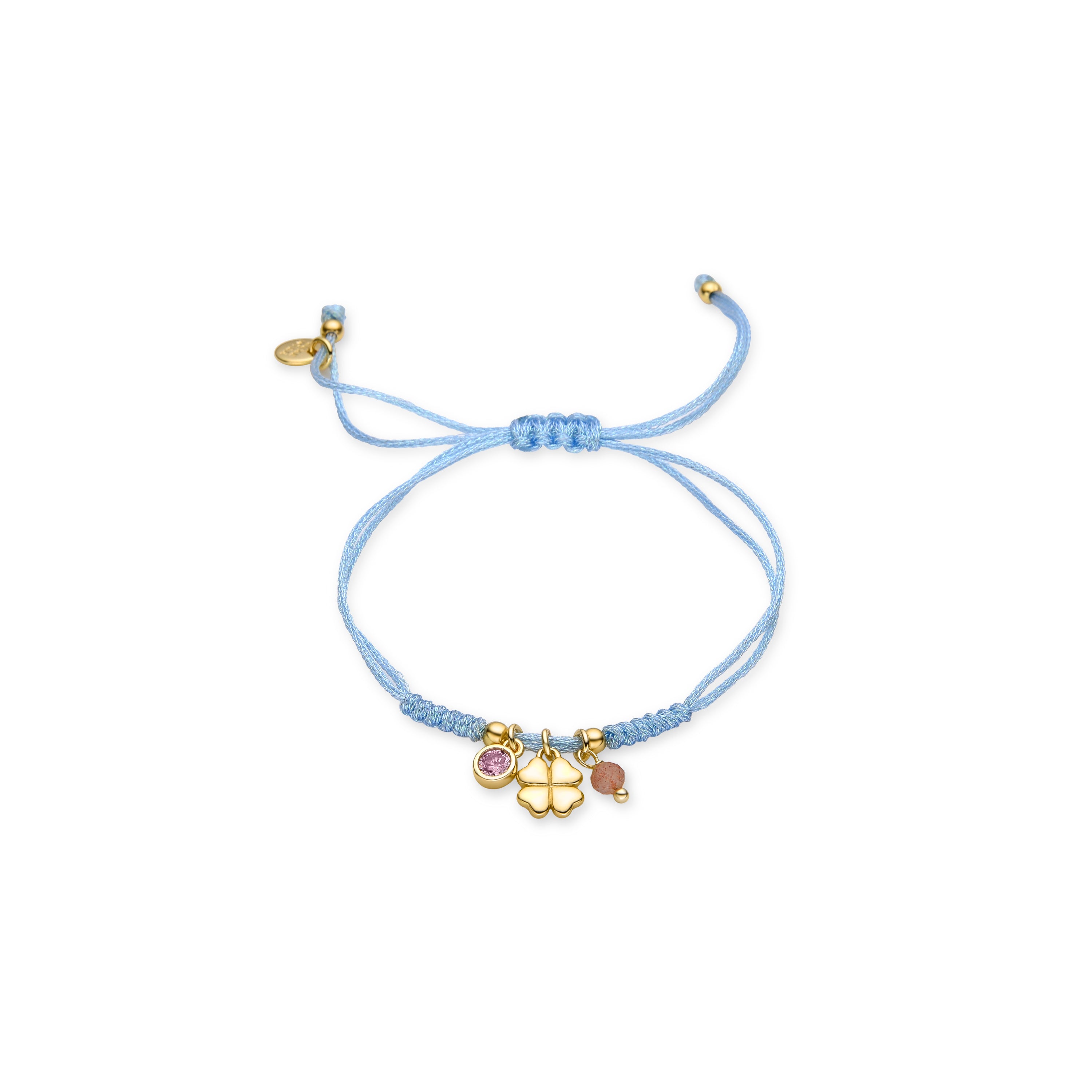 Bracelet en argent sterling 925 avec zircon rose fini en or jaune 18K - Douala