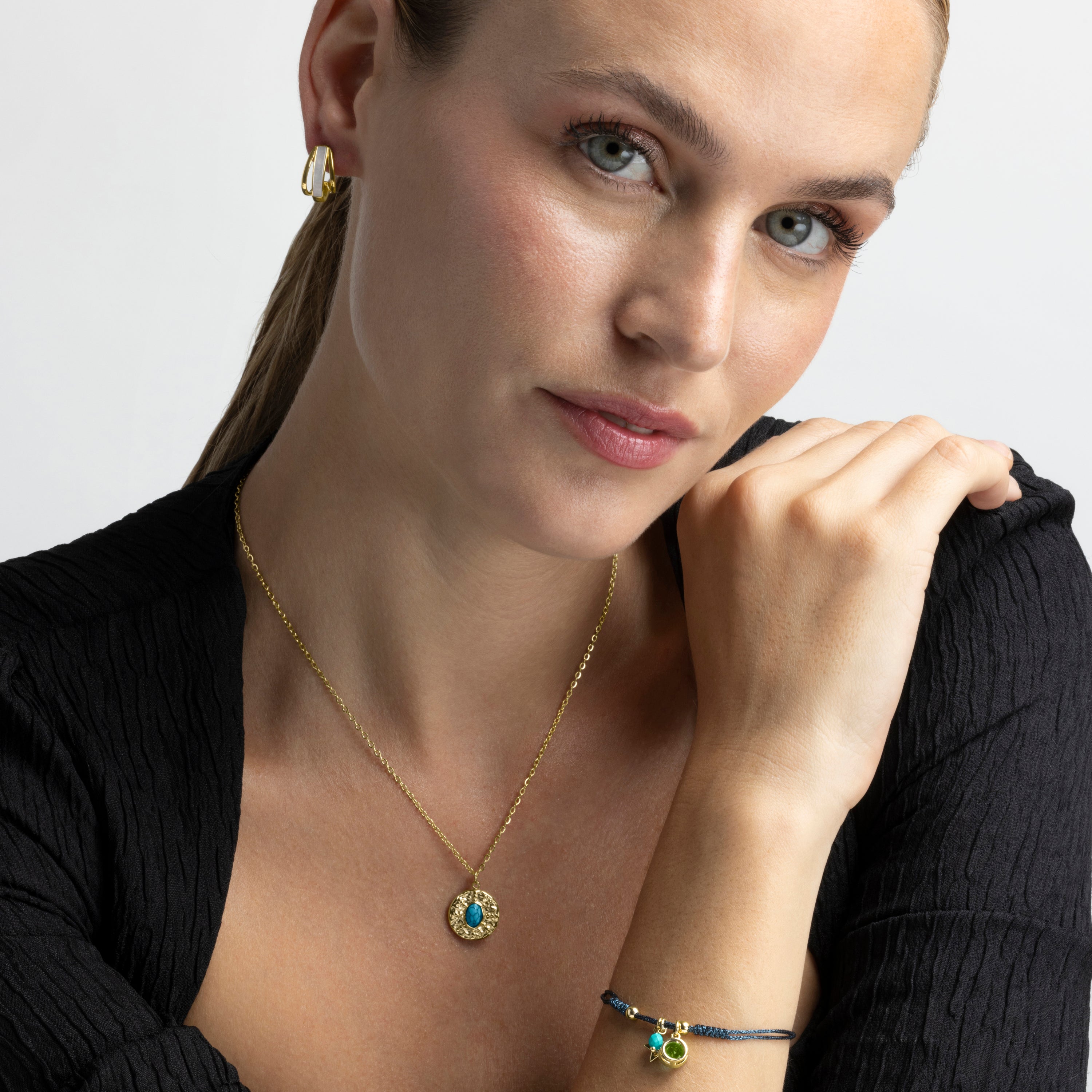 Bracelet en argent sterling 925 avec zircon émeraude fini en or jaune 18K - Zysuo