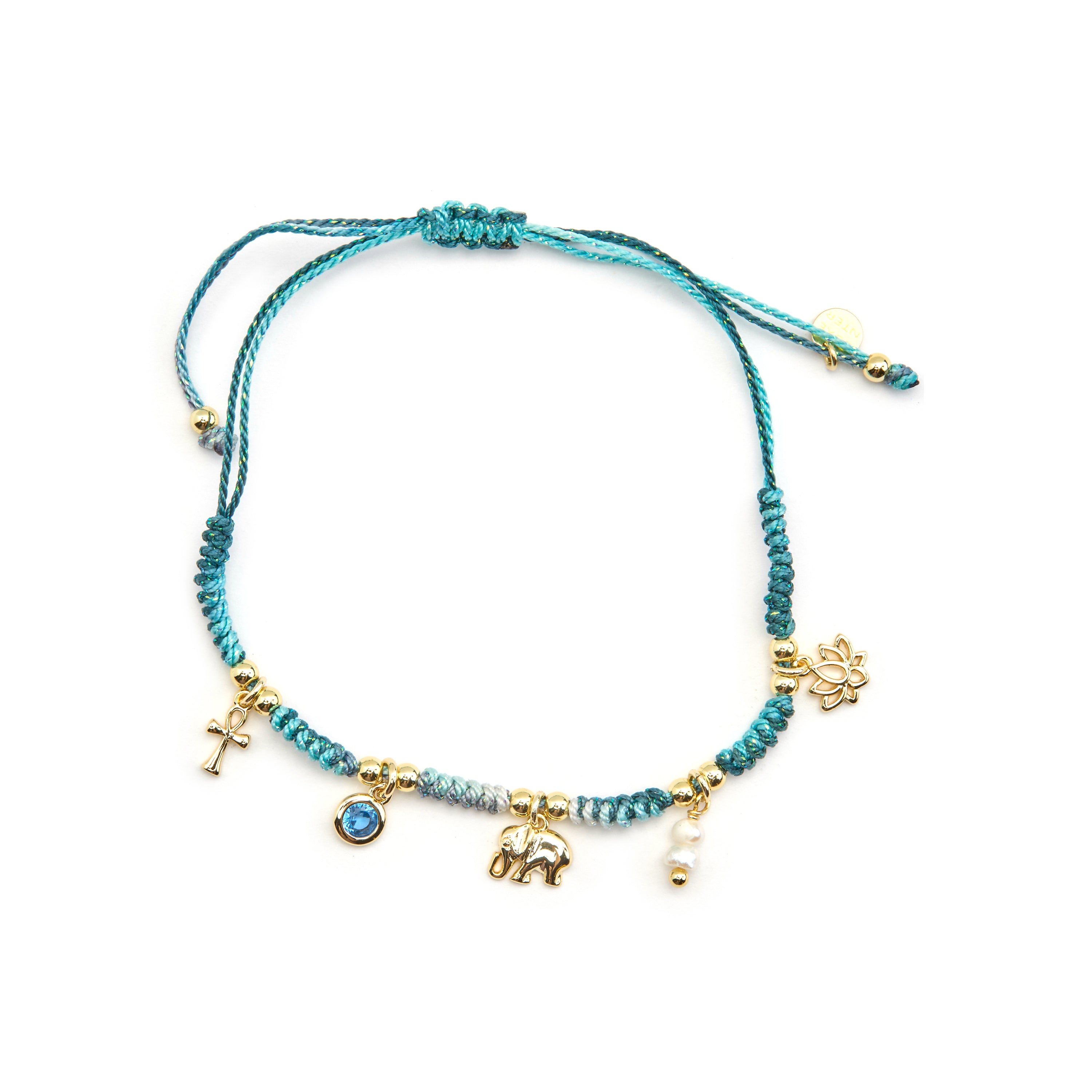Pulseira de Prata de Lei 925 e Zircónia Multicolor acabamento em ouro 18k - Rukful