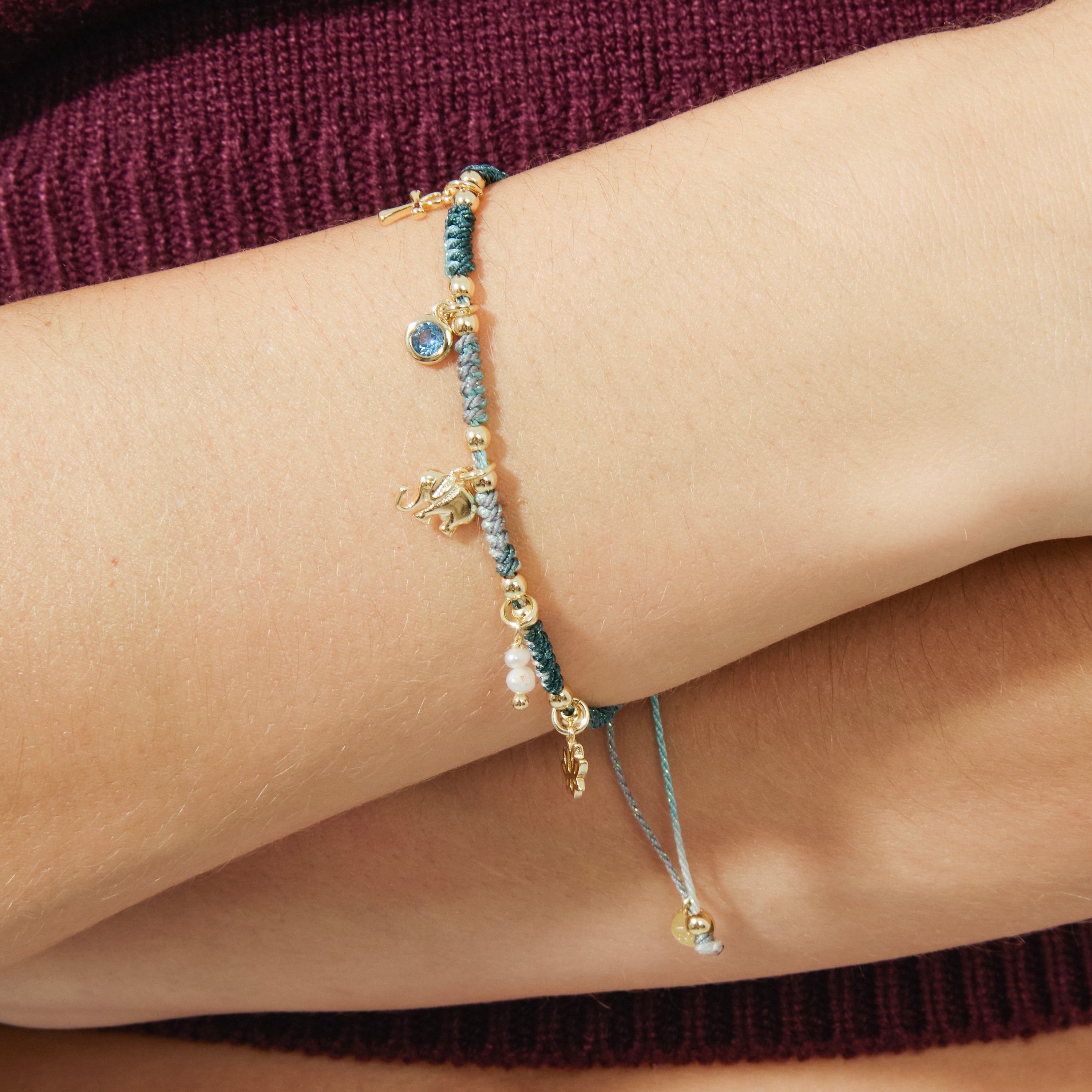 Pulseira de Prata de Lei 925 e Zircónia Multicolor acabamento em ouro 18k - Rukful