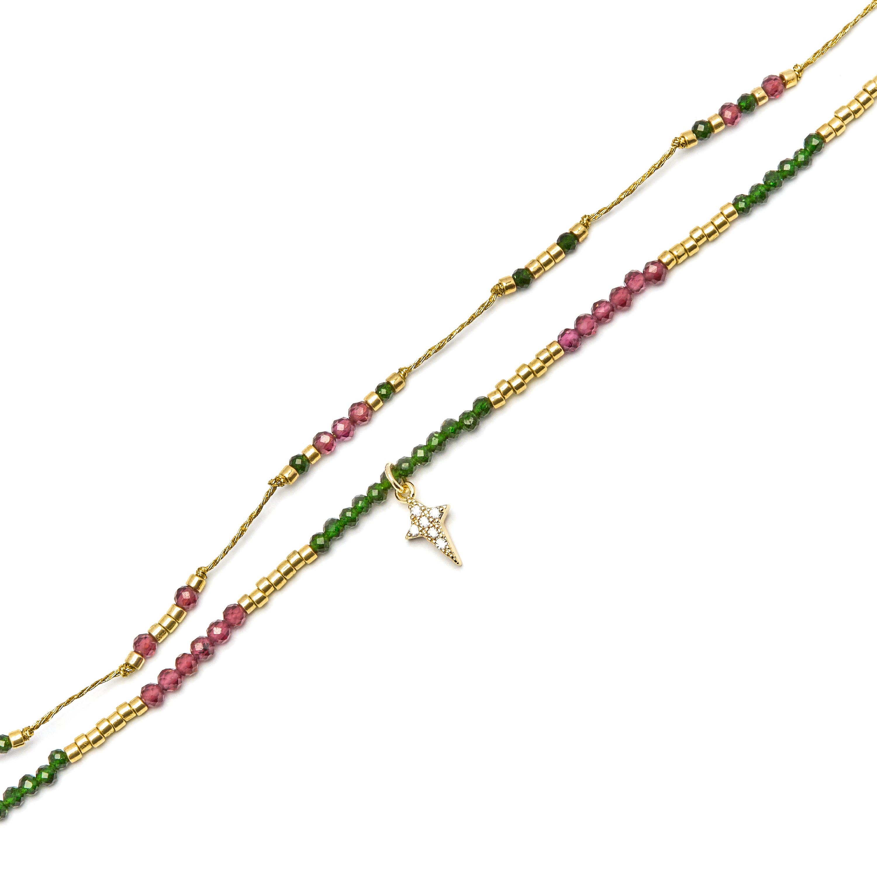 925 Sterling Silver Bracelet with Brilliant Zirconia, 18k Gold Finish - Mipur