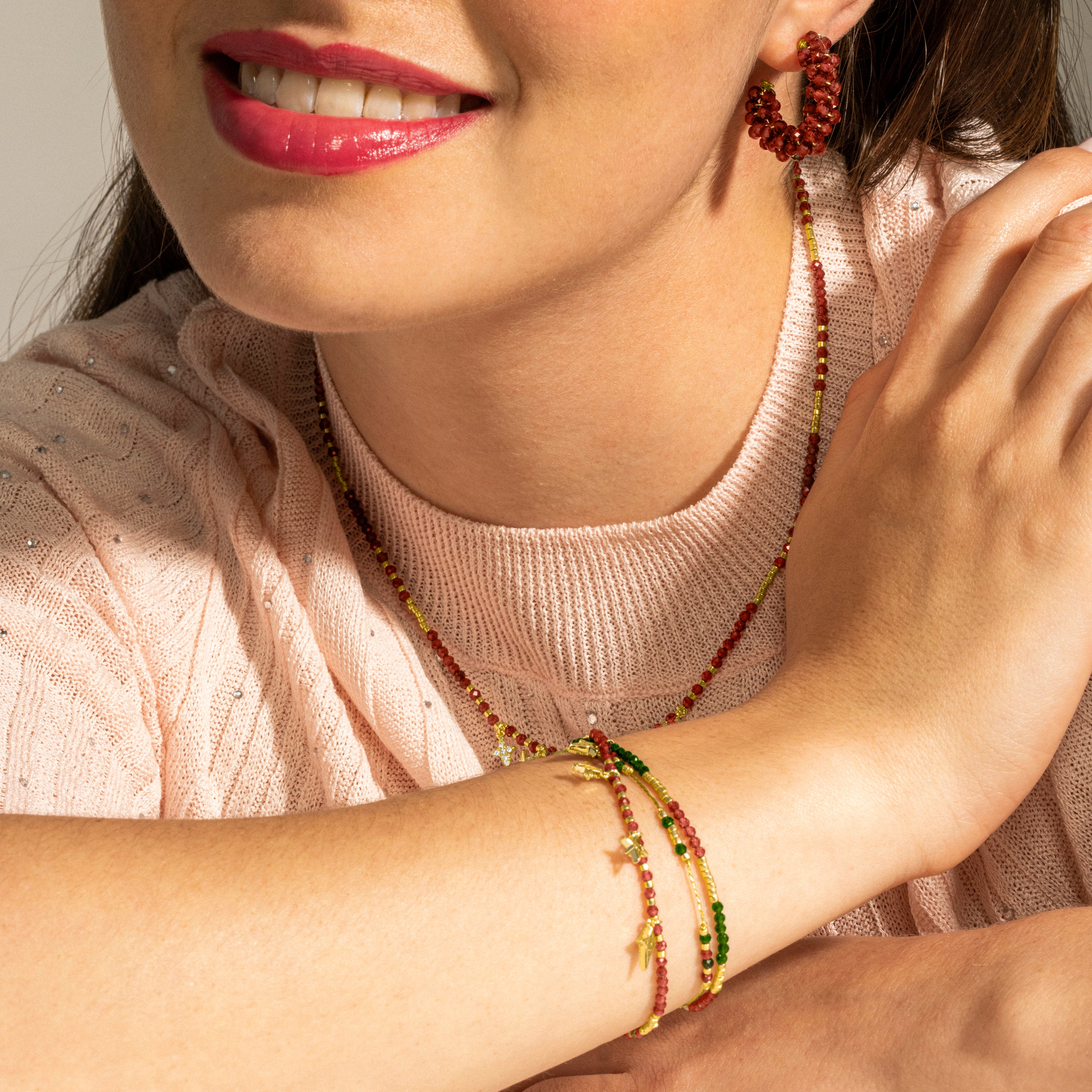 925 Sterling Silver Bracelet with Brilliant Zirconia, 18k Gold Finish - Mipur