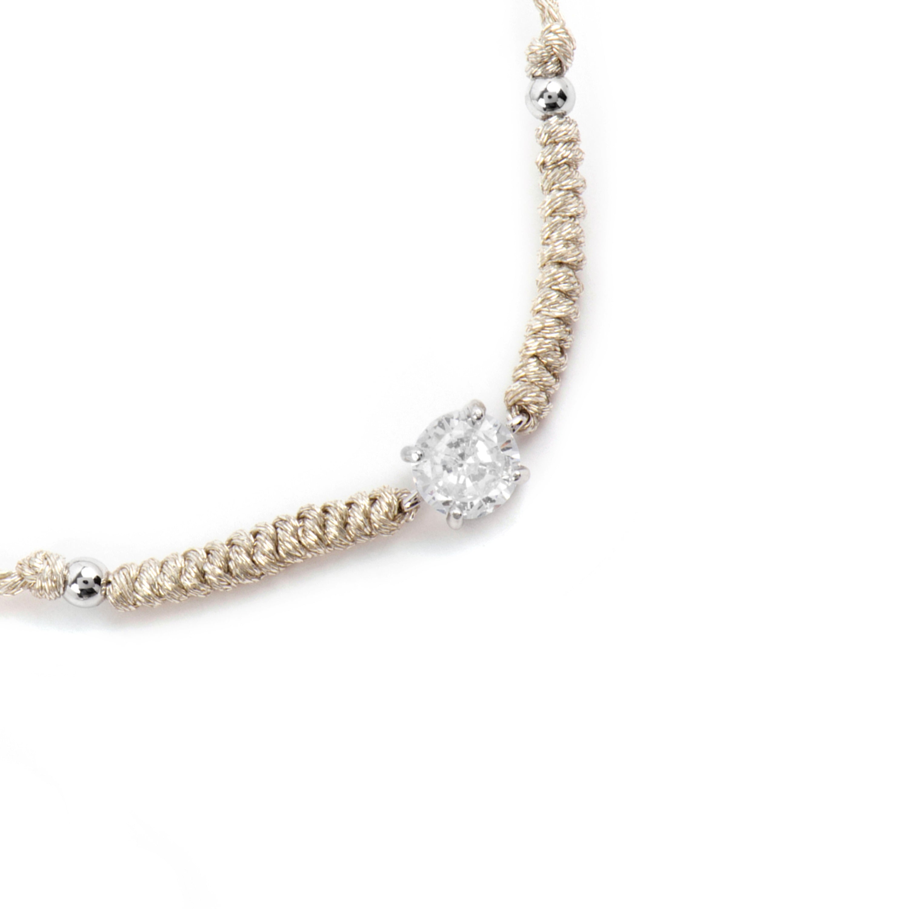 Bracelet en argent sterling 925 et zircon brillant finition rhodiée - Akma