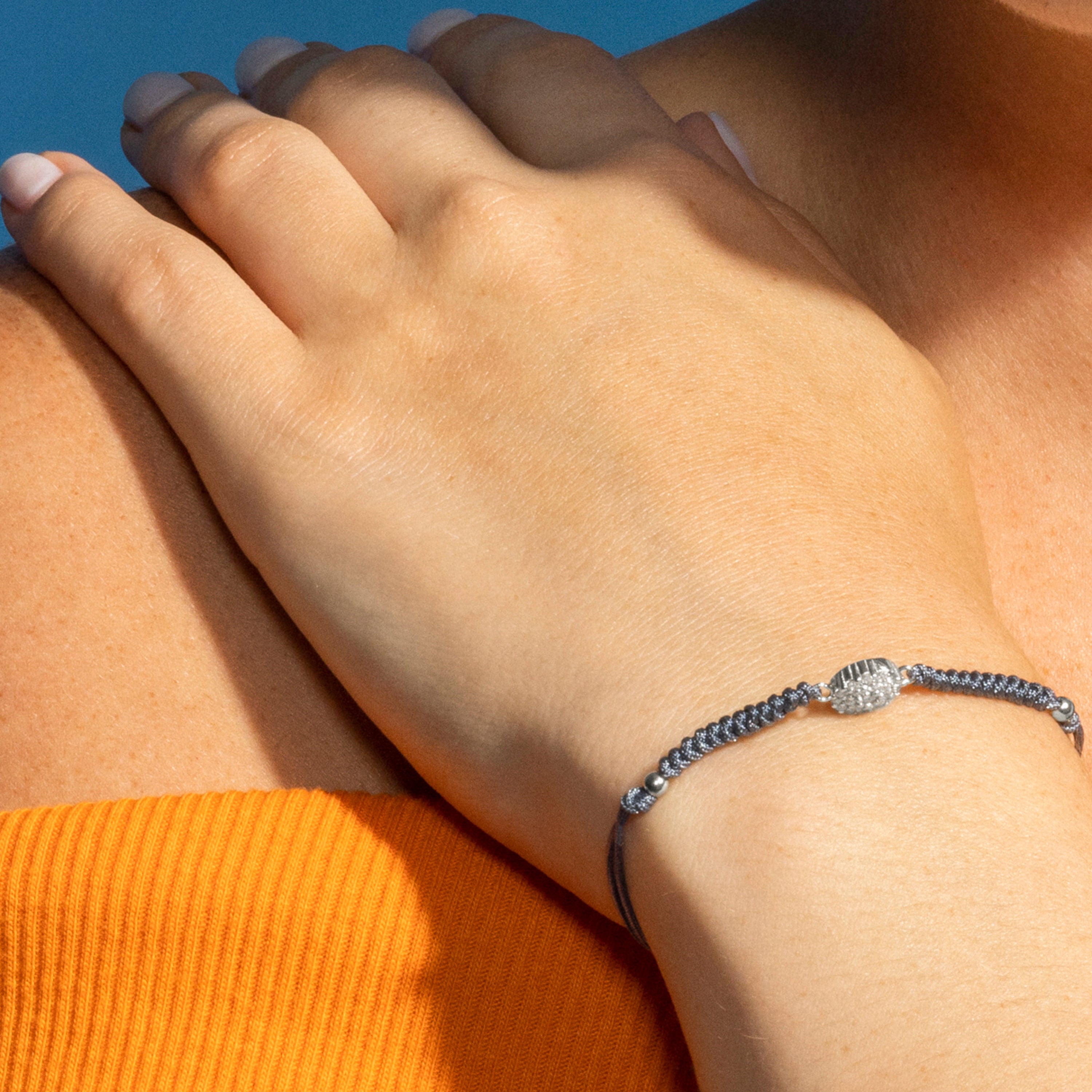 925 Sterling Silver Bracelet with Brilliant Zirconia finished in Rhodium - Ziadri