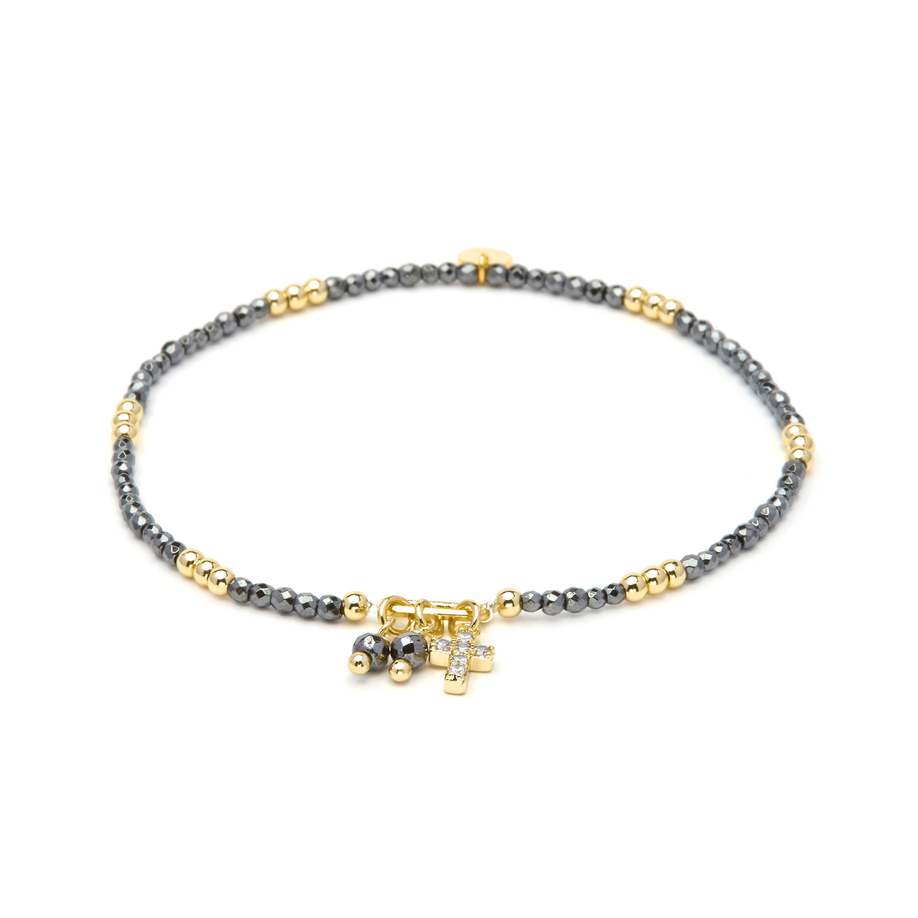 Bracelet en argent sterling 925 et zircon brillant finition en or jaune 18k - Phanvas