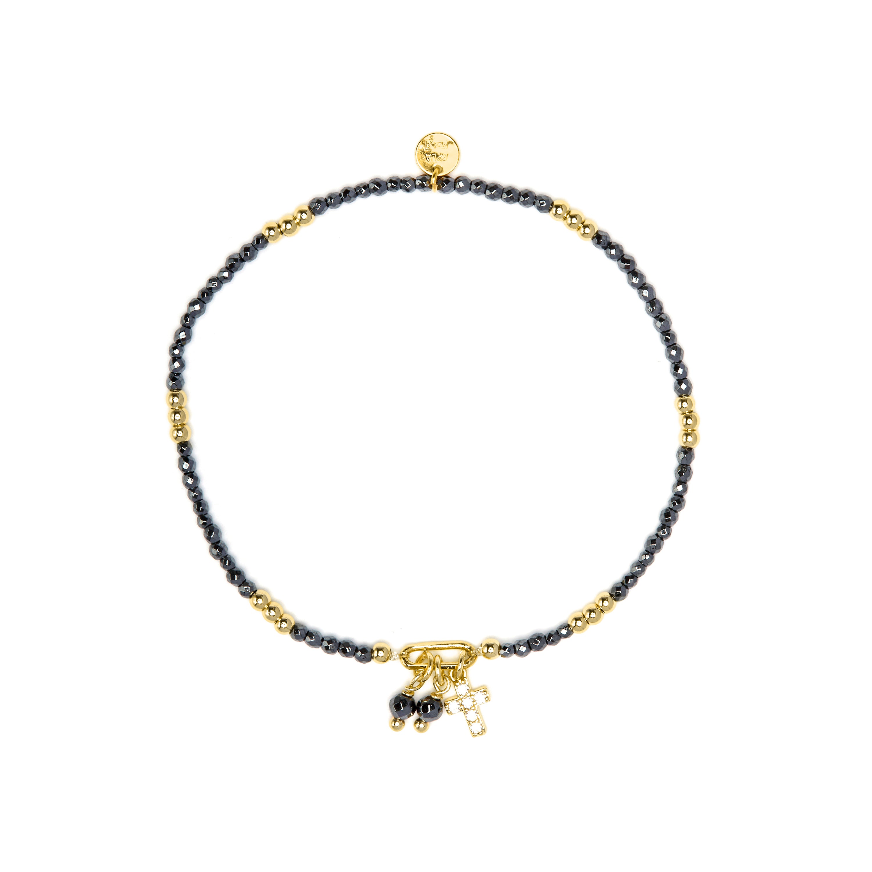 Bracelet en argent sterling 925 et zircon brillant finition en or jaune 18k - Phanvas