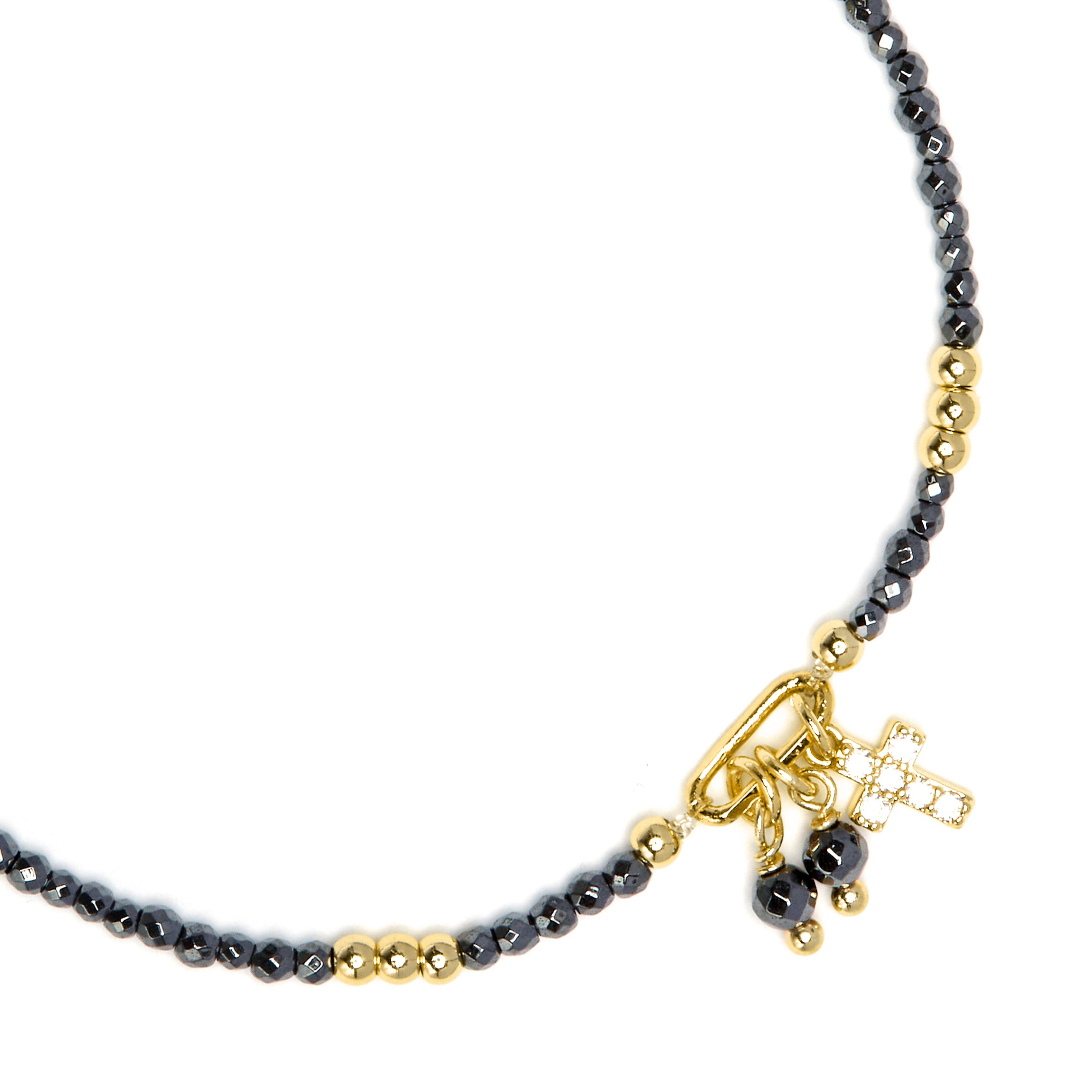 Bracelet en argent sterling 925 et zircon brillant finition en or jaune 18k - Phanvas