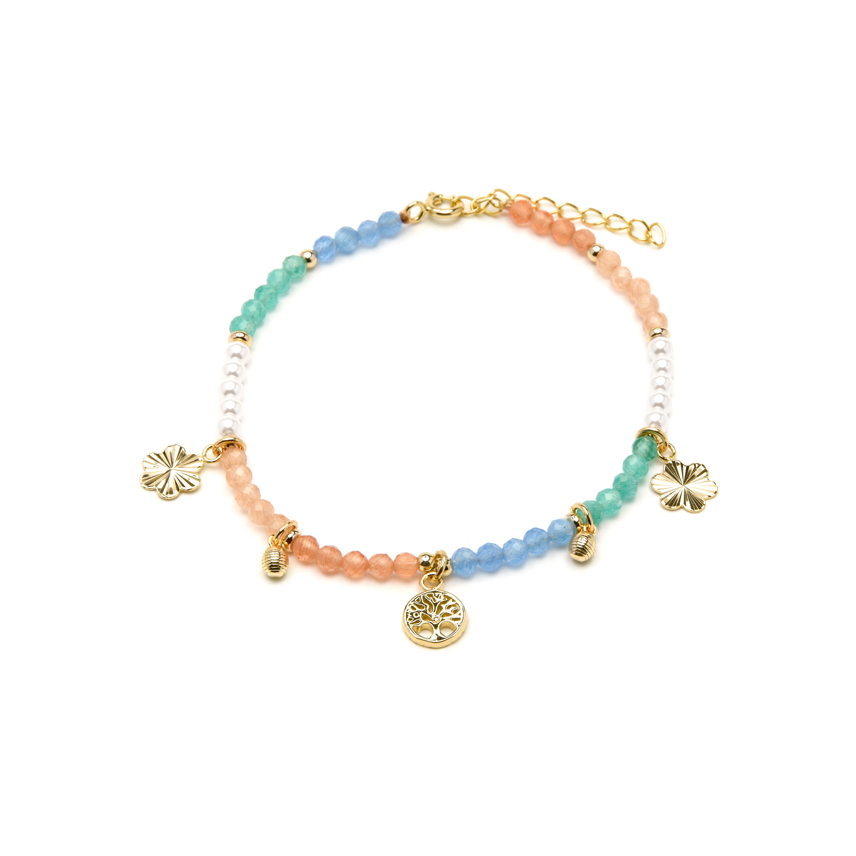 Bracciale in Argento Sterling 925 e Cristallo Multicolore con finitura in oro giallo 18k - Kedril