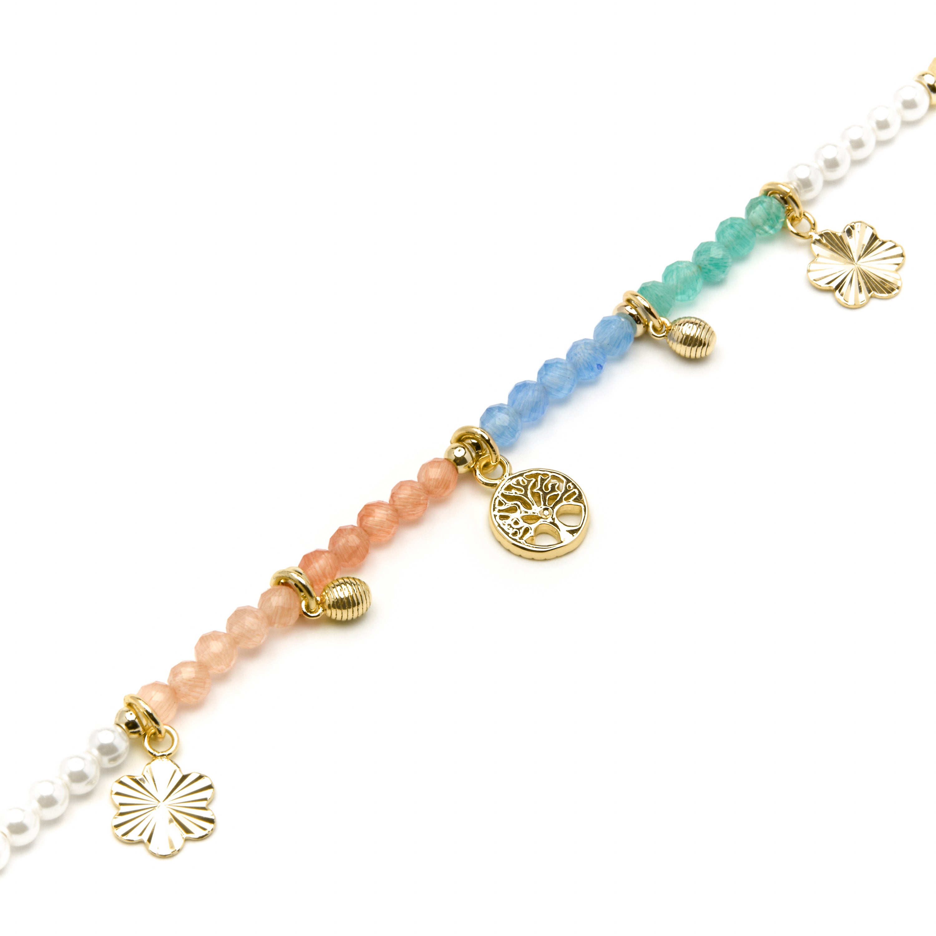 Bracciale in Argento Sterling 925 e Cristallo Multicolore con finitura in oro giallo 18k - Kedril