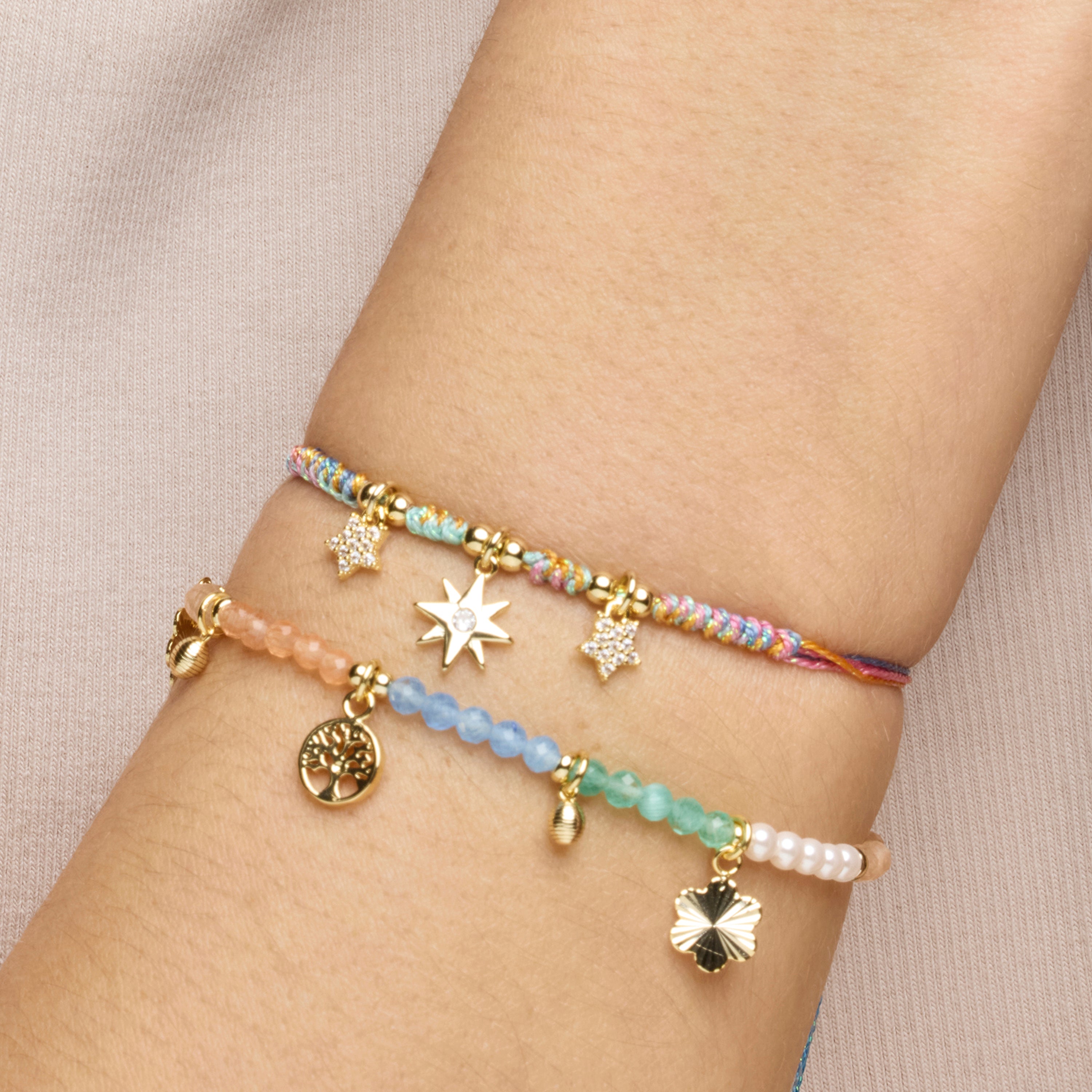 Bracciale in Argento Sterling 925 e Cristallo Multicolore con finitura in oro giallo 18k - Kedril