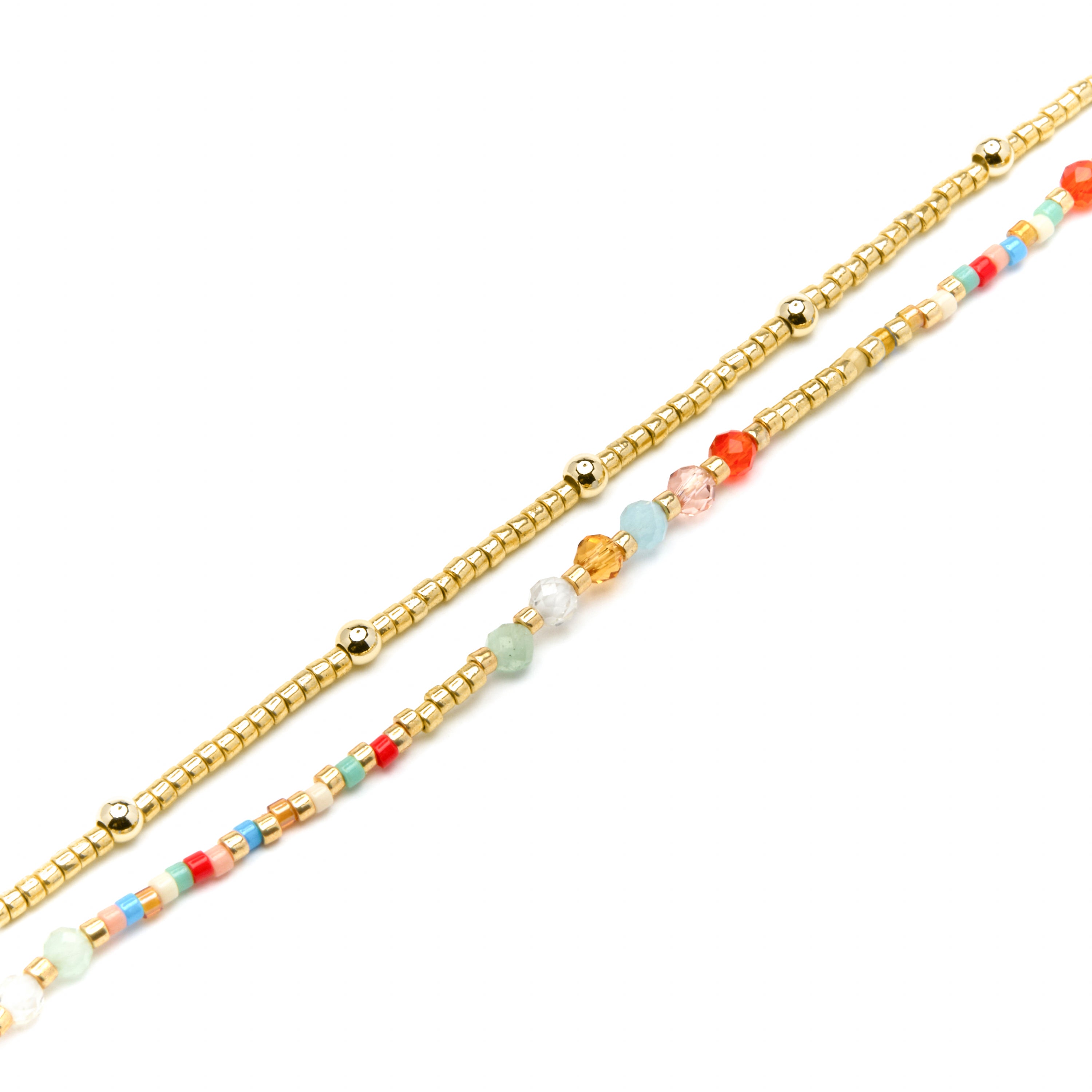 925 Sterling Silver Bracelet with Multicolor Crystal and 18k Yellow Gold Finish - Guth