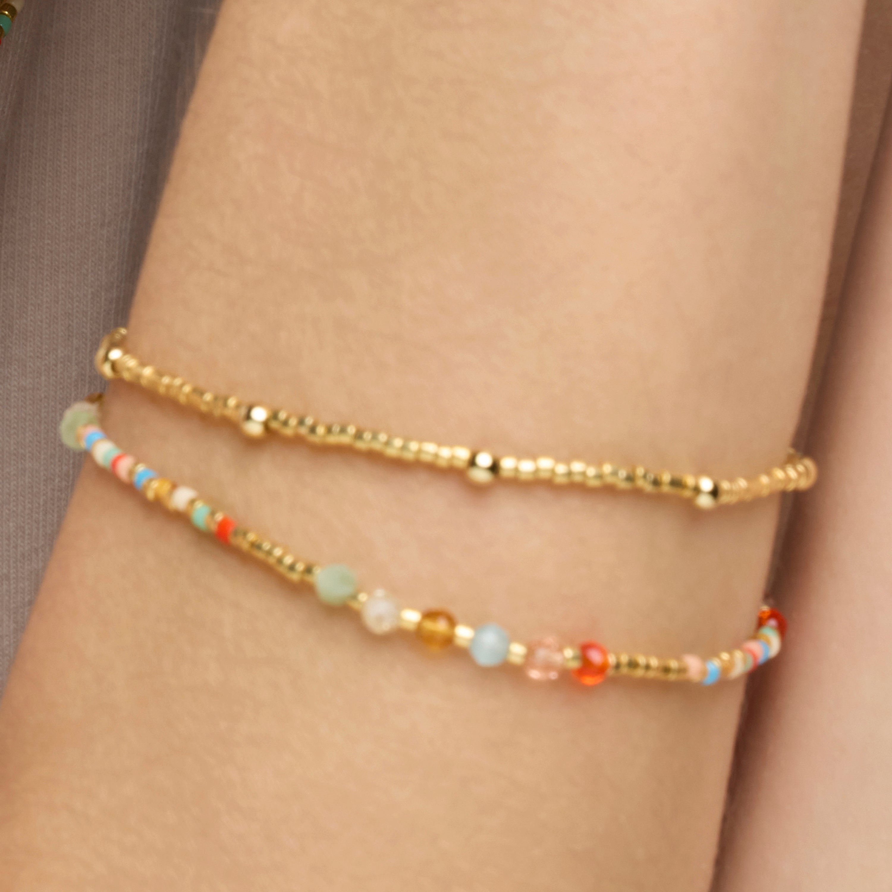 925 Sterling Silver Bracelet with Multicolor Crystal and 18k Yellow Gold Finish - Guth