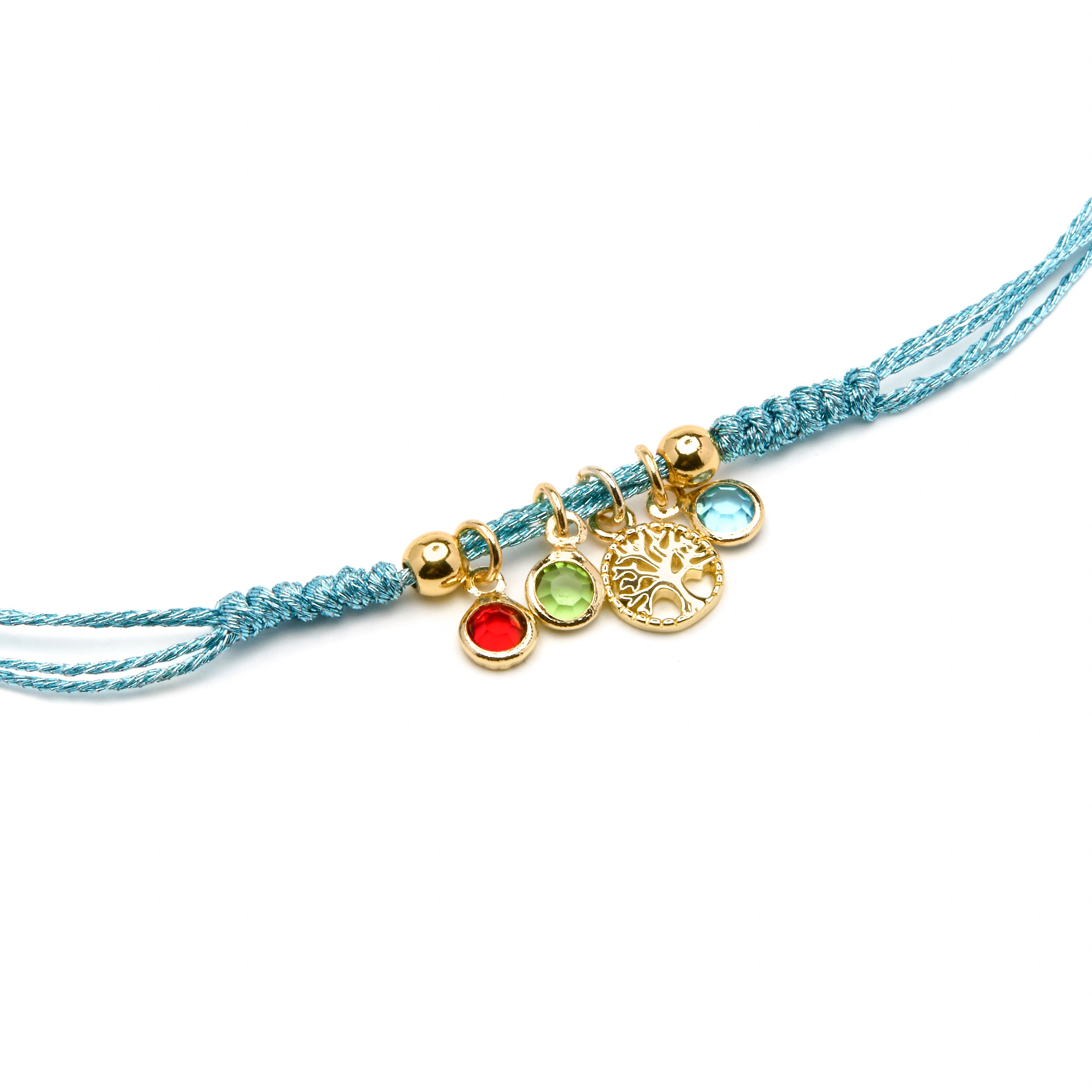 Bracelet en argent sterling 925 et zircon multicolore finition or jaune 18k - Balal