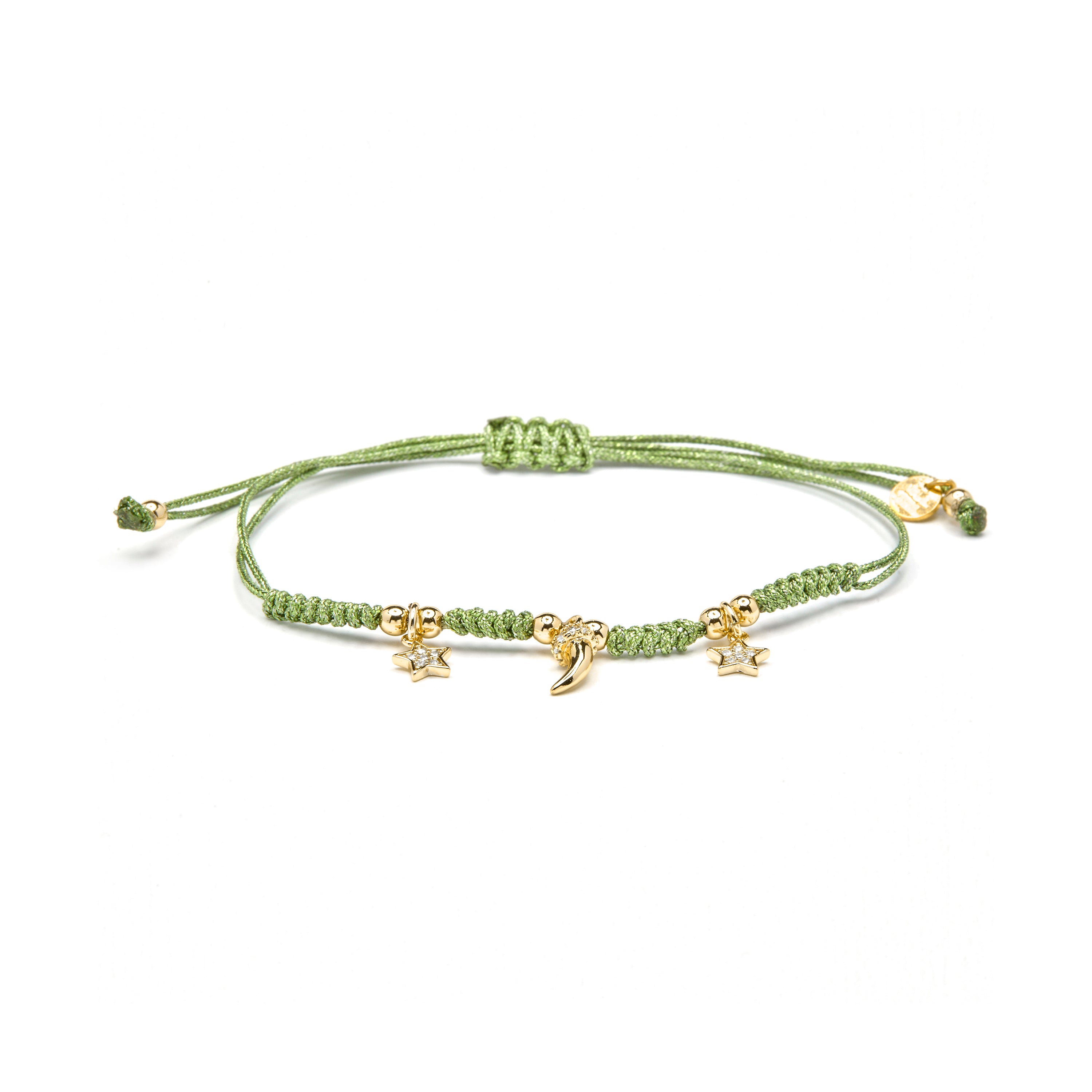 Bracelet en argent sterling 925 et zircon multicolore finition en or jaune 18k - Esli