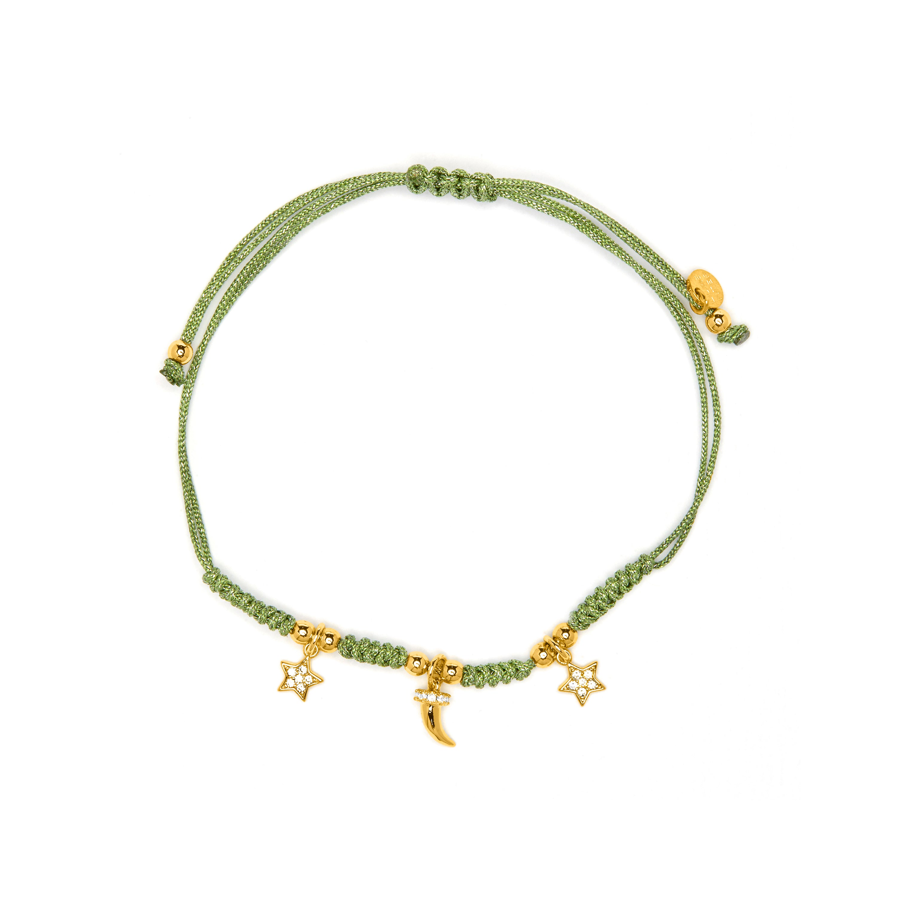Pulsera de Plata de Ley 925 y Circonita Multicolor acabado en oro amarillo 18k - Esli