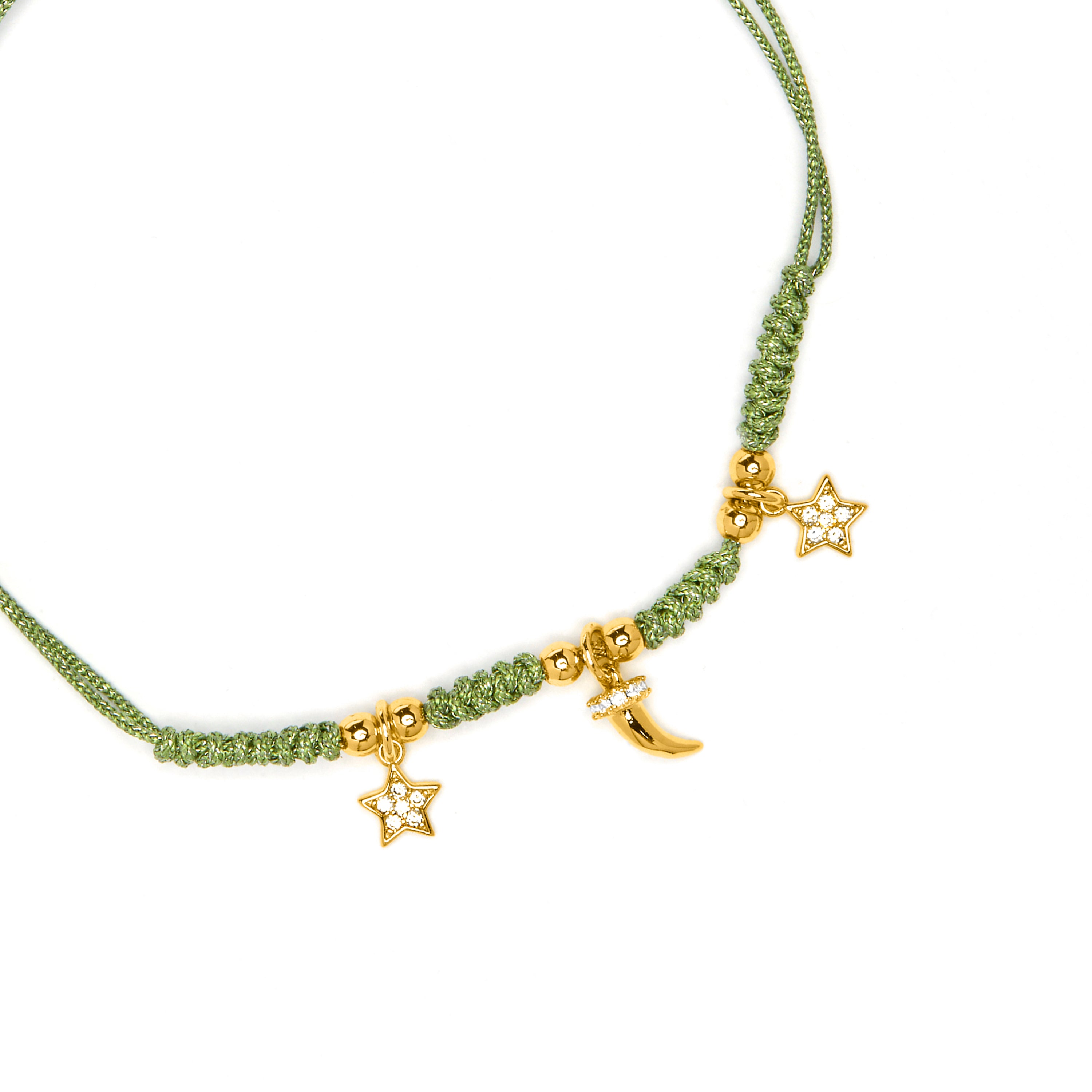 Pulsera de Plata de Ley 925 y Circonita Multicolor acabado en oro amarillo 18k - Esli