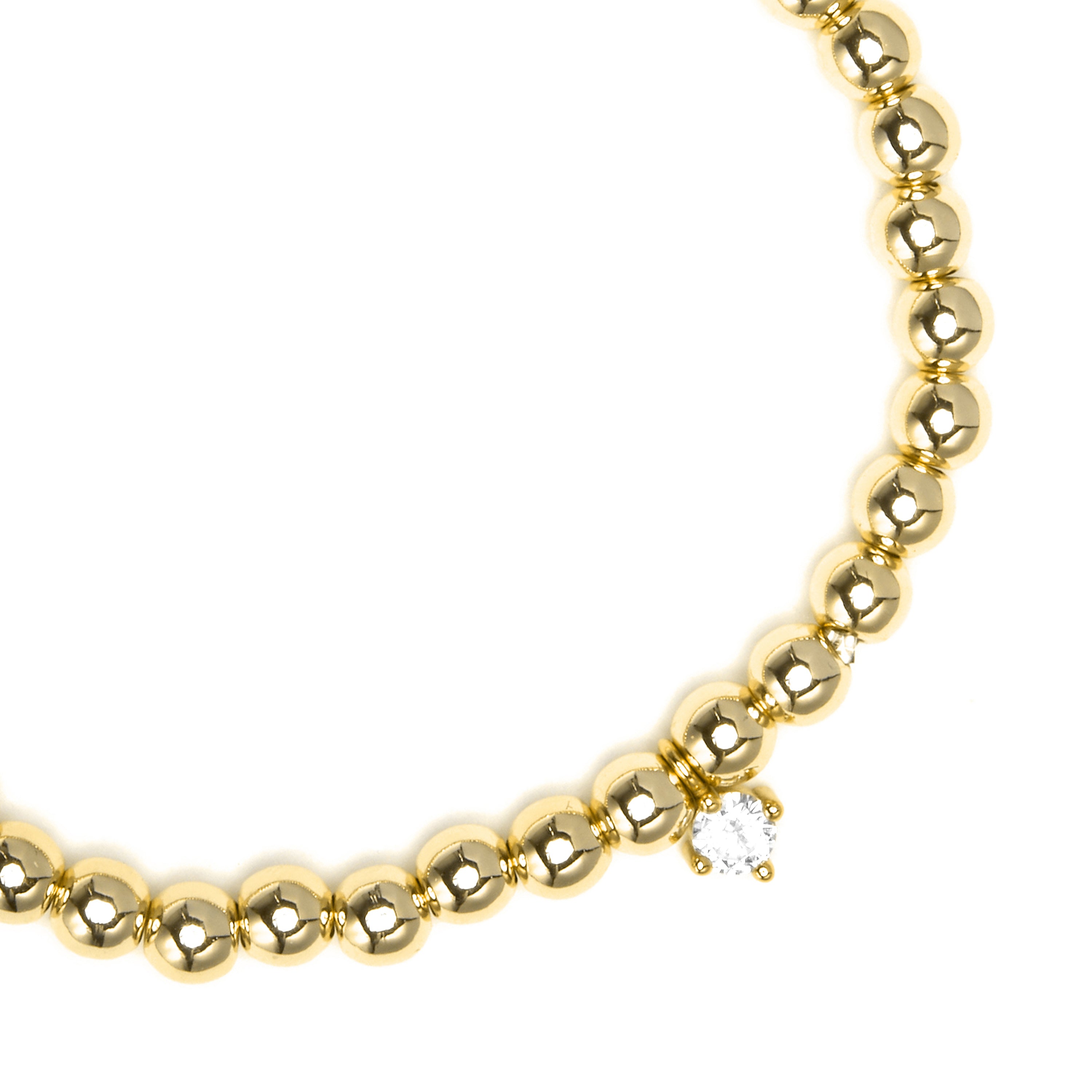 Bracelet en argent sterling 925 et zircon brillant finition en or jaune 18k - Hawil