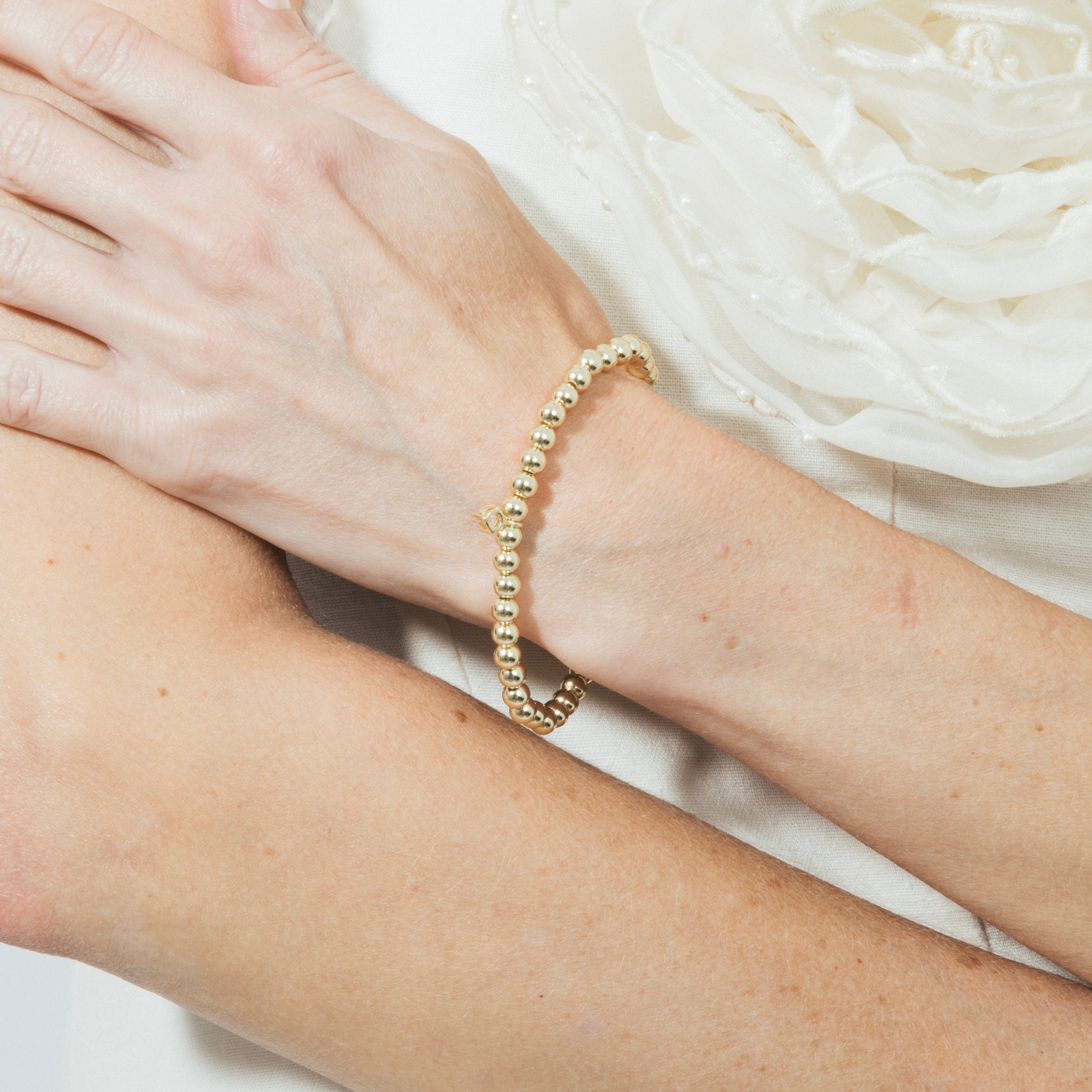 Bracelet en argent sterling 925 et zircon brillant finition en or jaune 18k - Hawil