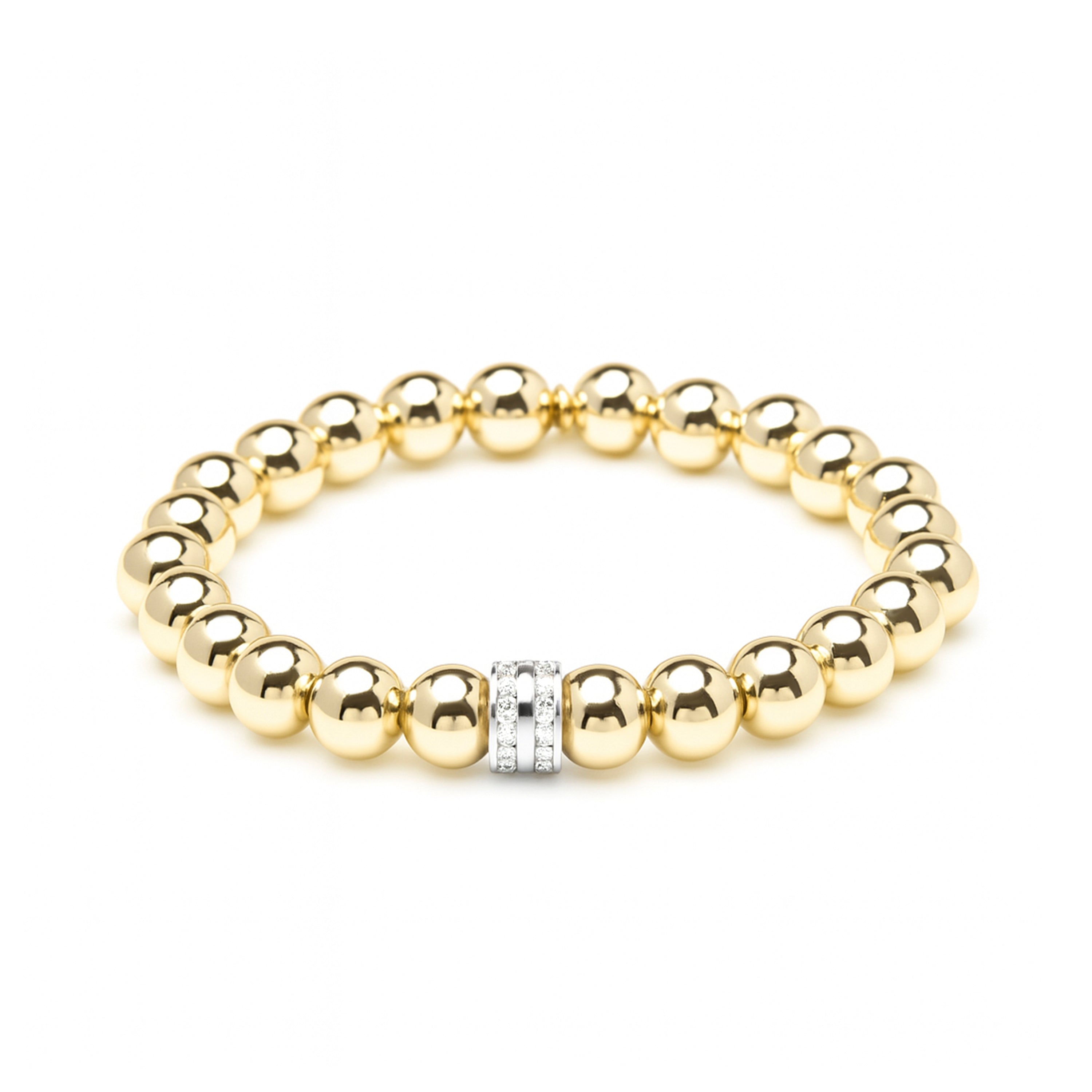 Armband aus 925 Sterlingsilber und funkelndem Zirkonia mit 18k Gelbgold-Finish - Lotine