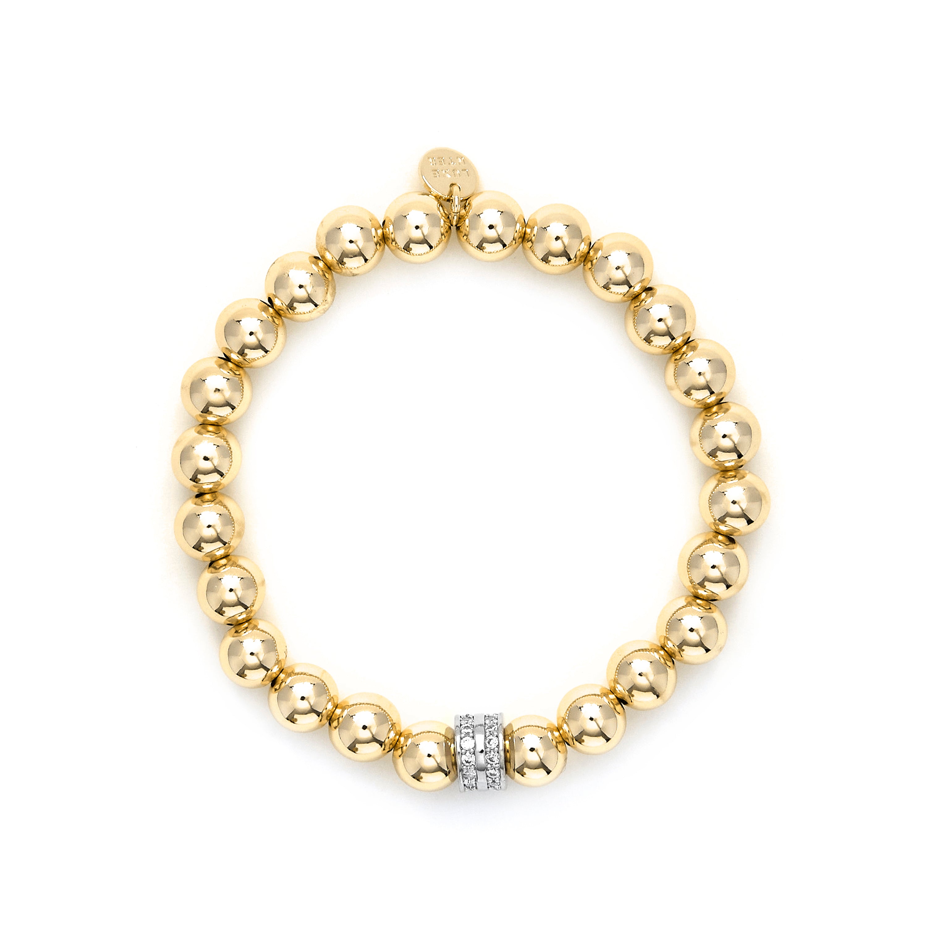 Pulsera de Plata de Ley 925 y Circonita Brillante acabado en oro amarillo 18k - Lotine